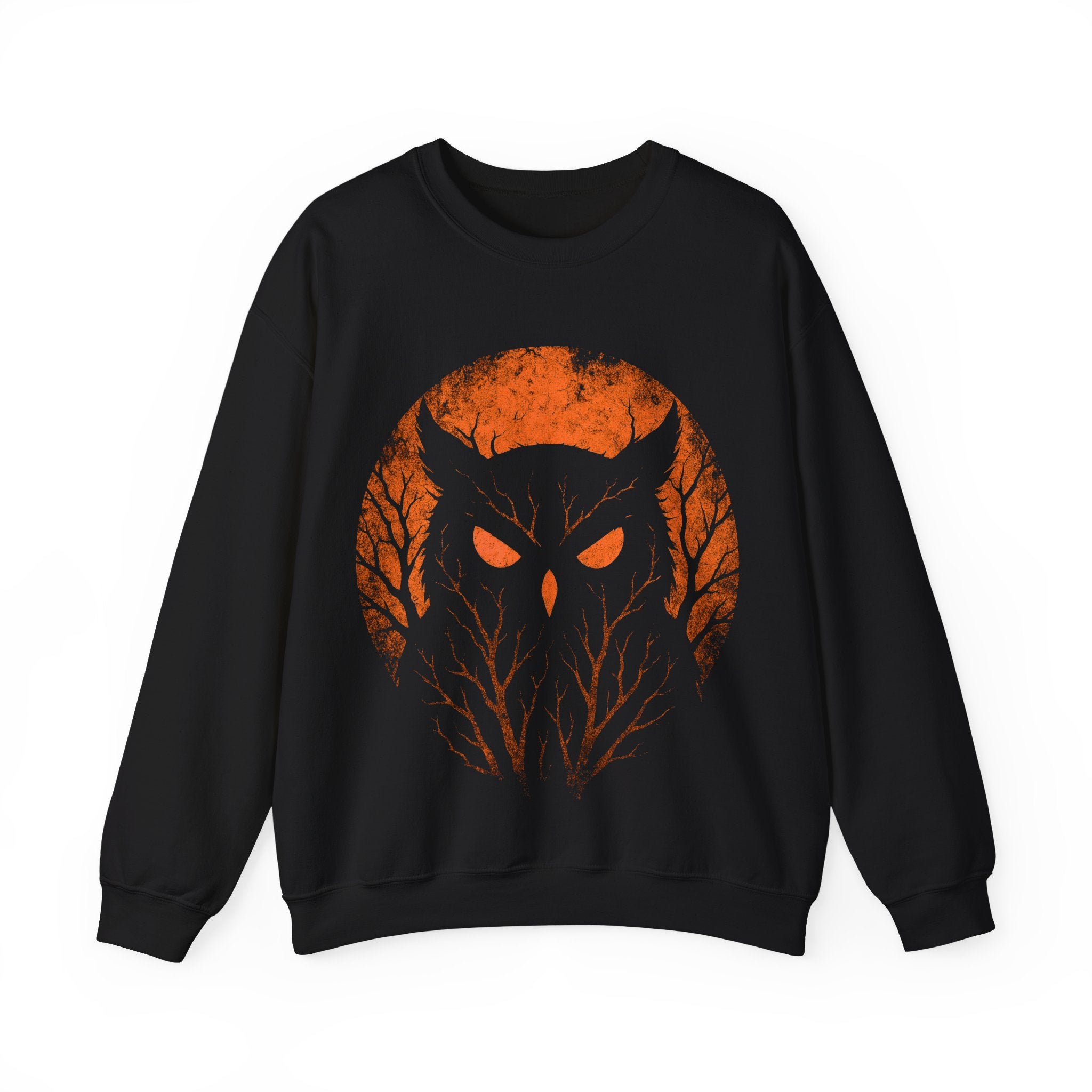 Mysterious Owl Crewneck Sweatshirt for Fall Celebrations