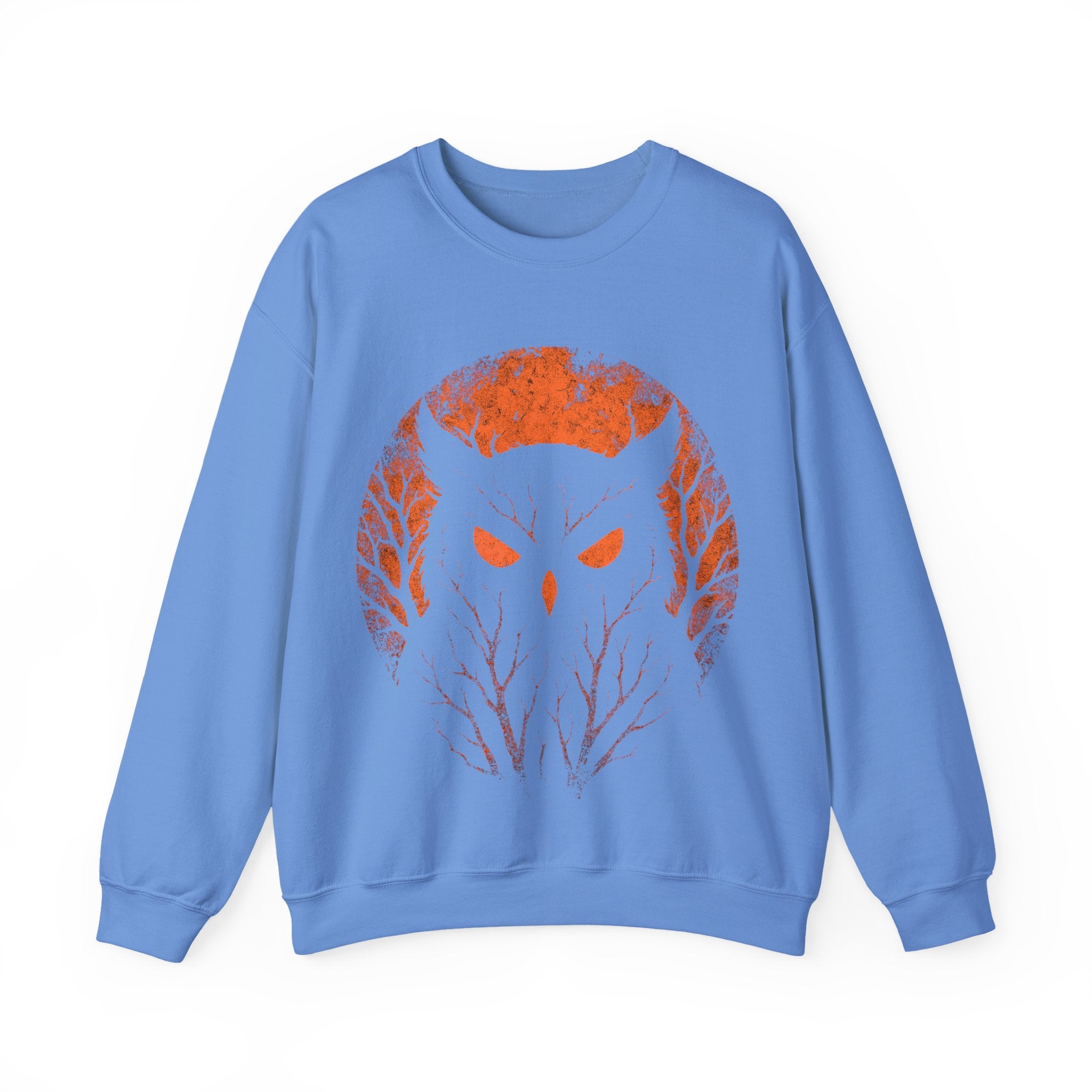 Mysterious Owl Crewneck Sweatshirt for Fall Celebrations