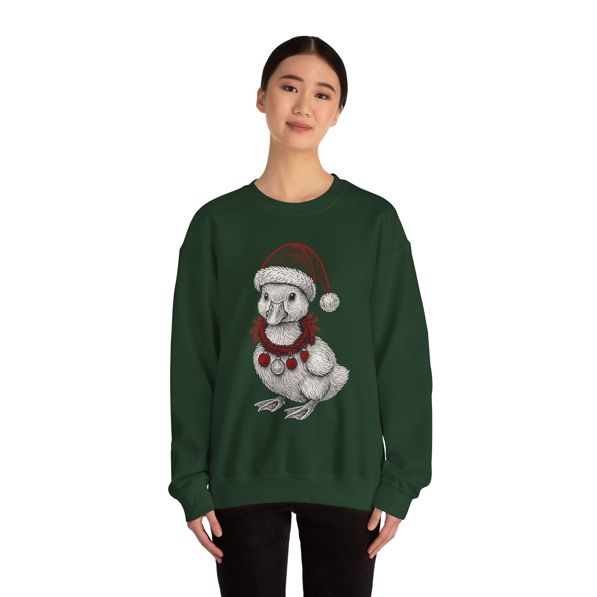 Festive Holiday Crewneck Sweatshirt, Cute Animal Sweater, Christmas Gift, Cozy Apparel, Unisex Fleece Top, Seasonal Fashion