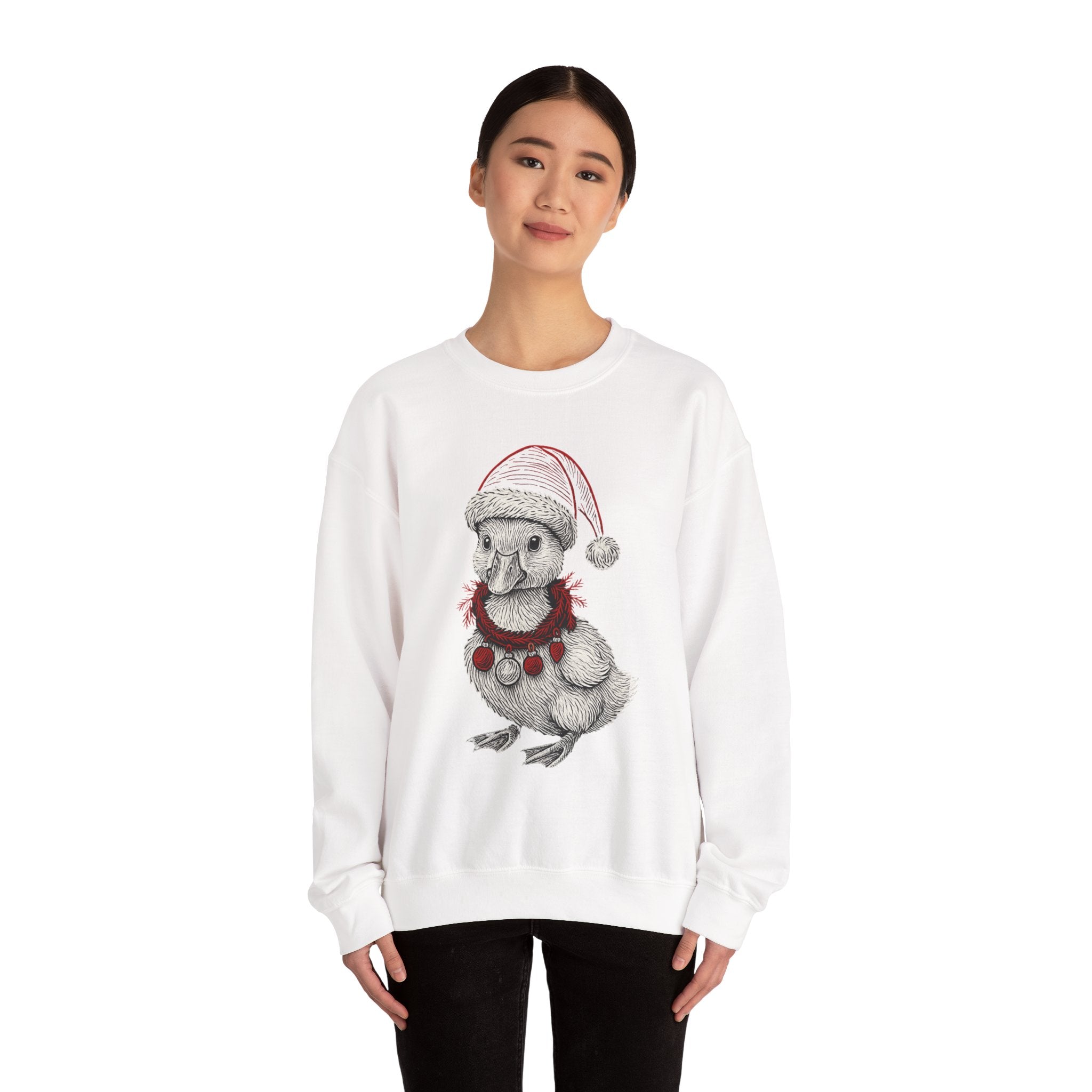 Festive Holiday Crewneck Sweatshirt, Cute Animal Sweater, Christmas Gift, Cozy Apparel, Unisex Fleece Top, Seasonal Fashion