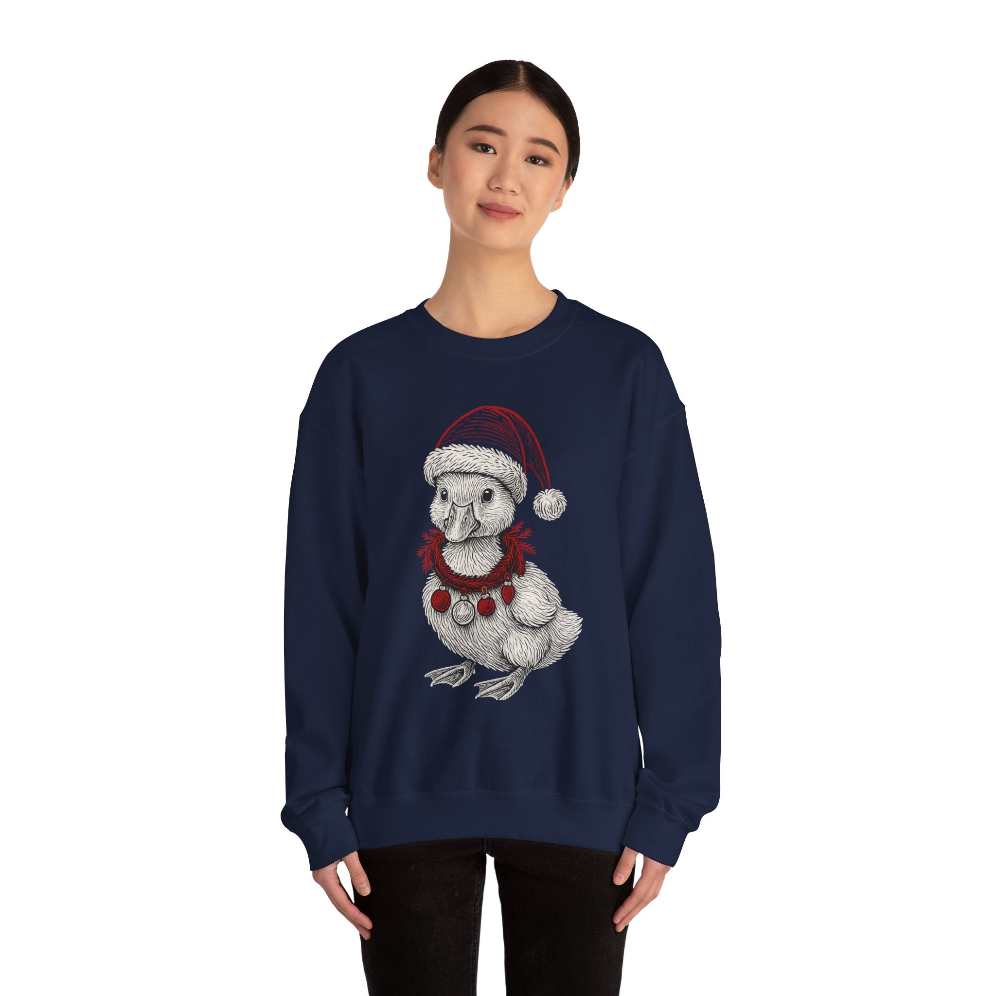 Festive Holiday Crewneck Sweatshirt, Cute Animal Sweater, Christmas Gift, Cozy Apparel, Unisex Fleece Top, Seasonal Fashion
