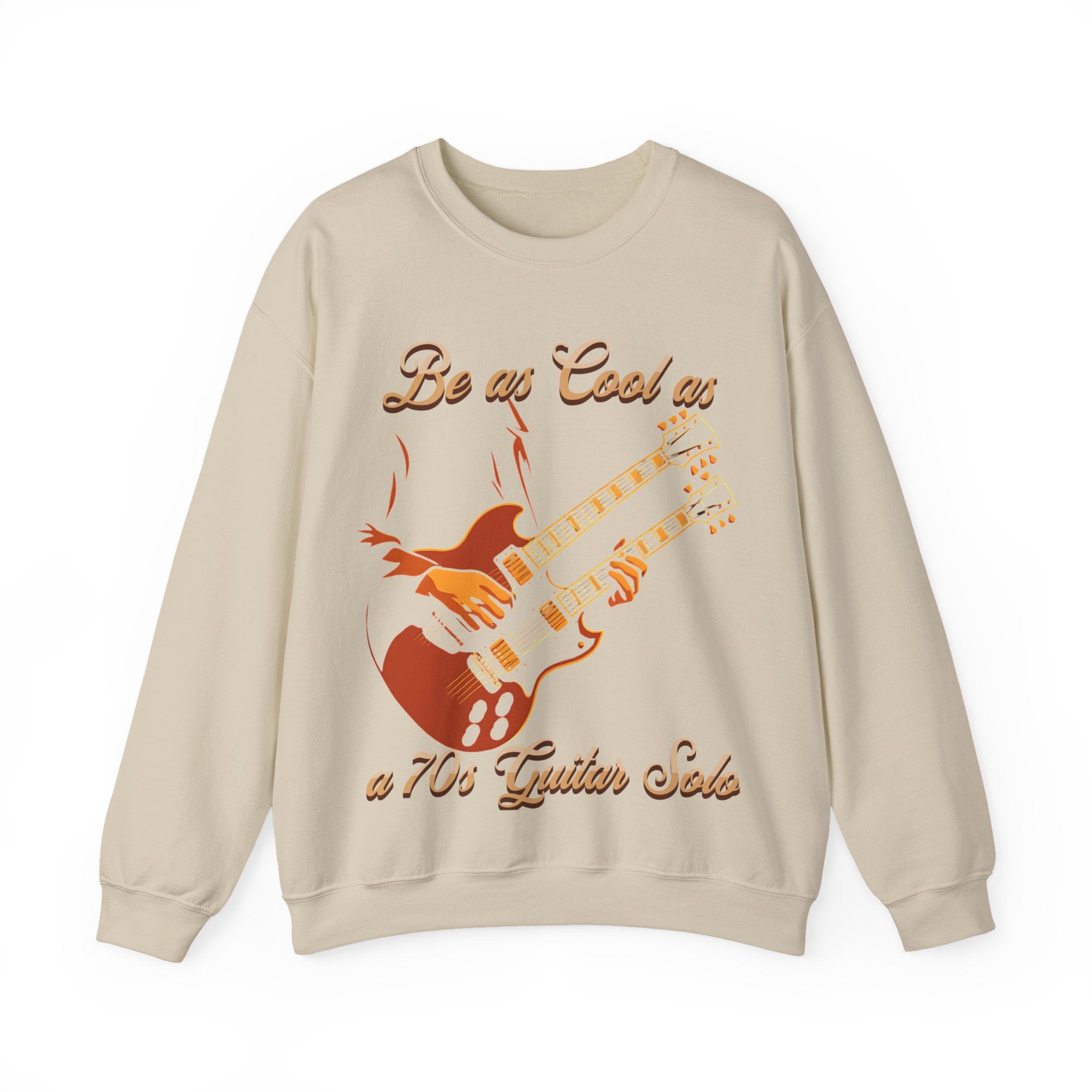 Vintage Guitar Solo Crewneck Sweatshirt | Be as Cool as a 70's Guitar Solo