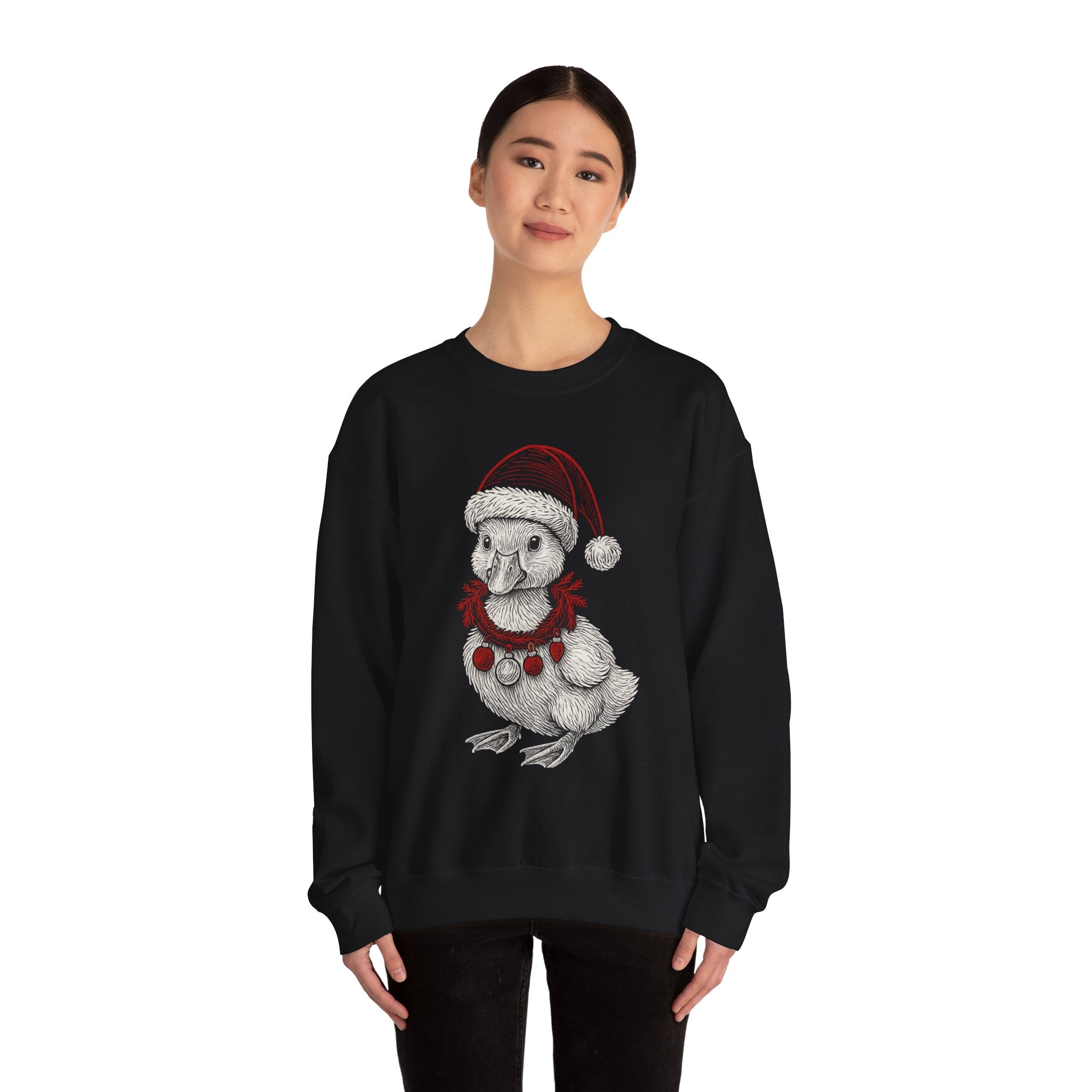 Festive Holiday Crewneck Sweatshirt, Cute Animal Sweater, Christmas Gift, Cozy Apparel, Unisex Fleece Top, Seasonal Fashion