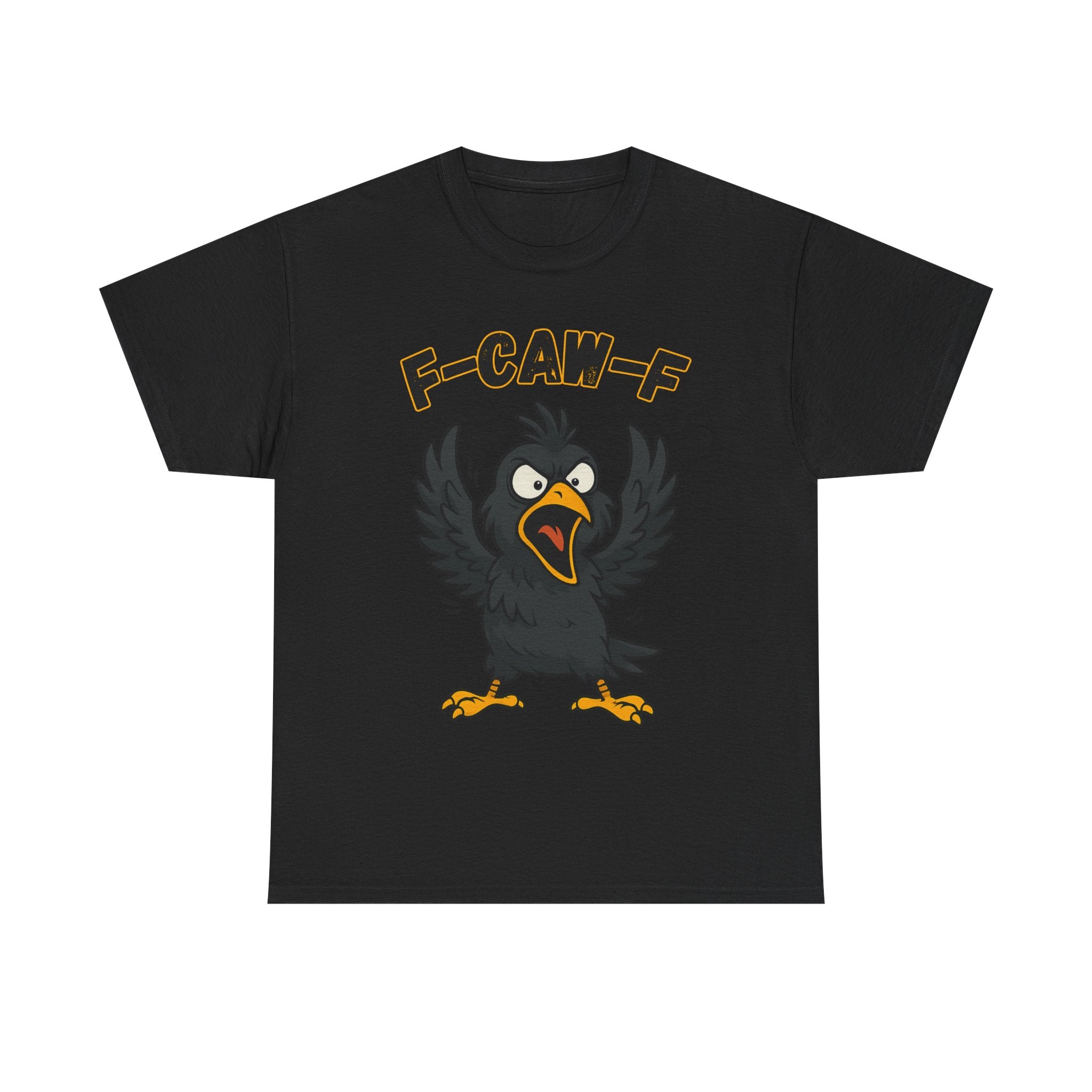 F-Caw-F Unisex Heavy Cotton Tee, Funny Graphic Shirt, Casual Wear, Unique Gift, Bird Lover Apparel