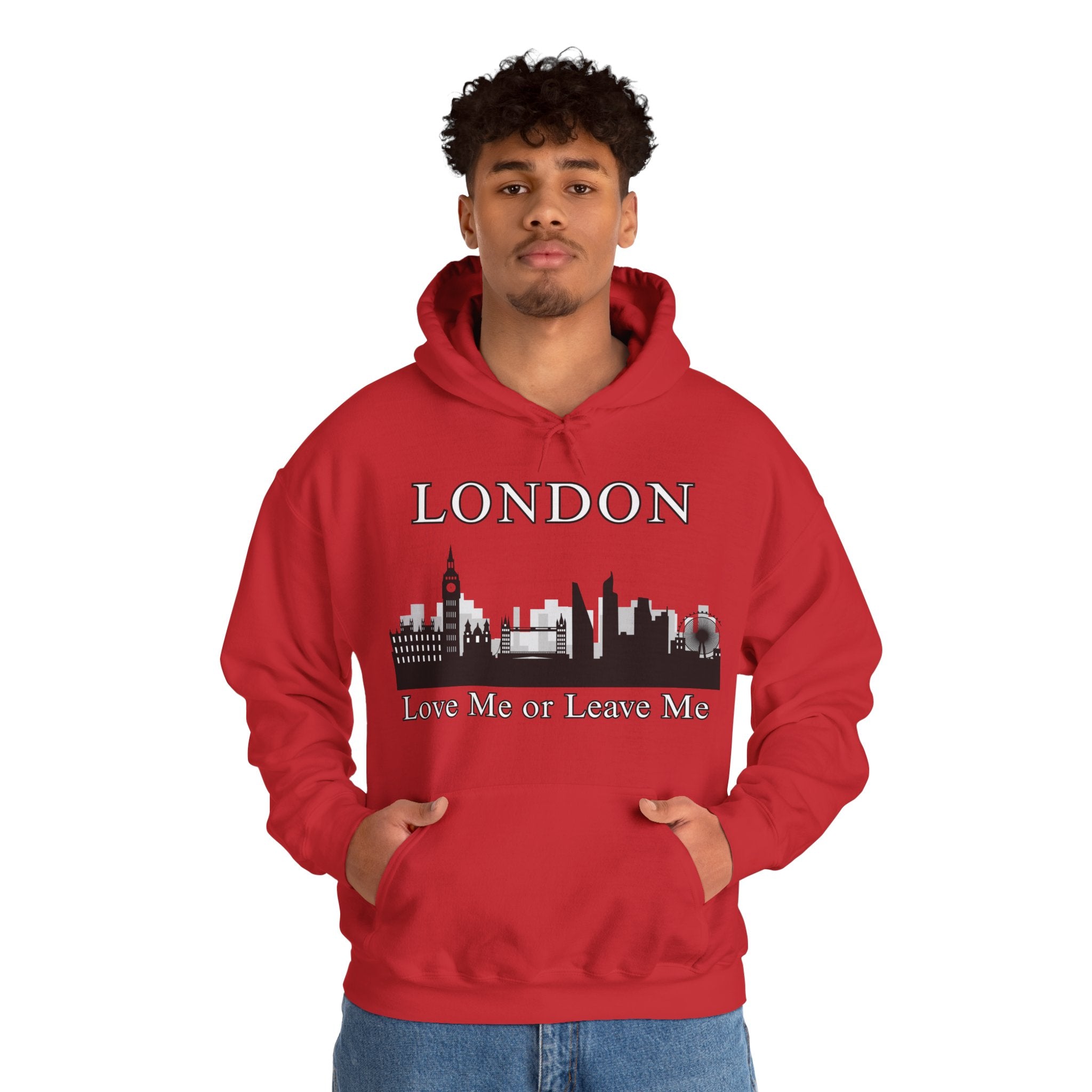London Skyline Hoodie: Love Me or Leave Me, Sweatshirt for Travelers, Gifts for City Lovers, Cozy Unisex Pullover, Casual Fashionwear