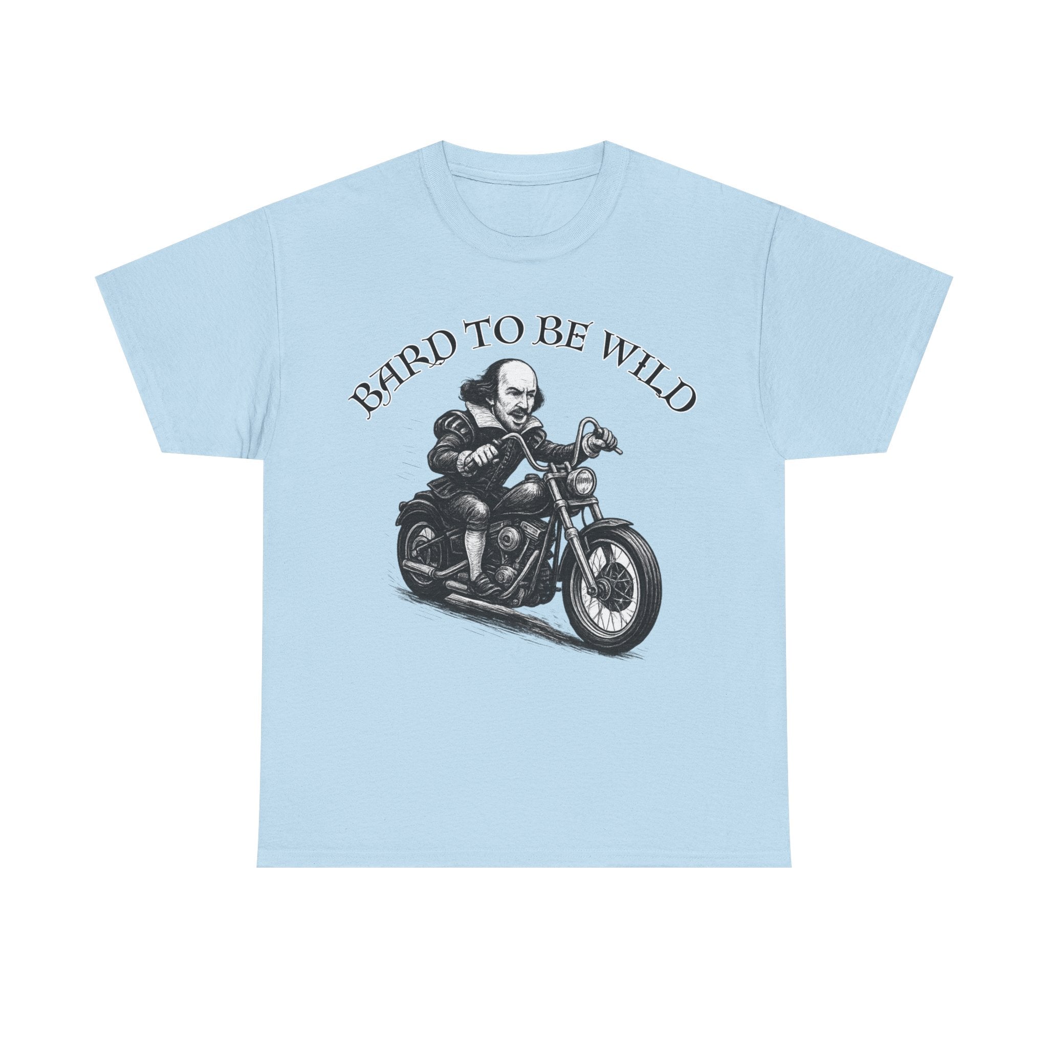 Bard to Be Wild Unisex Heavy Cotton Tee, Funny Motorcycle Shirt, Biker Tee, Gift for Dad, Casual Wear