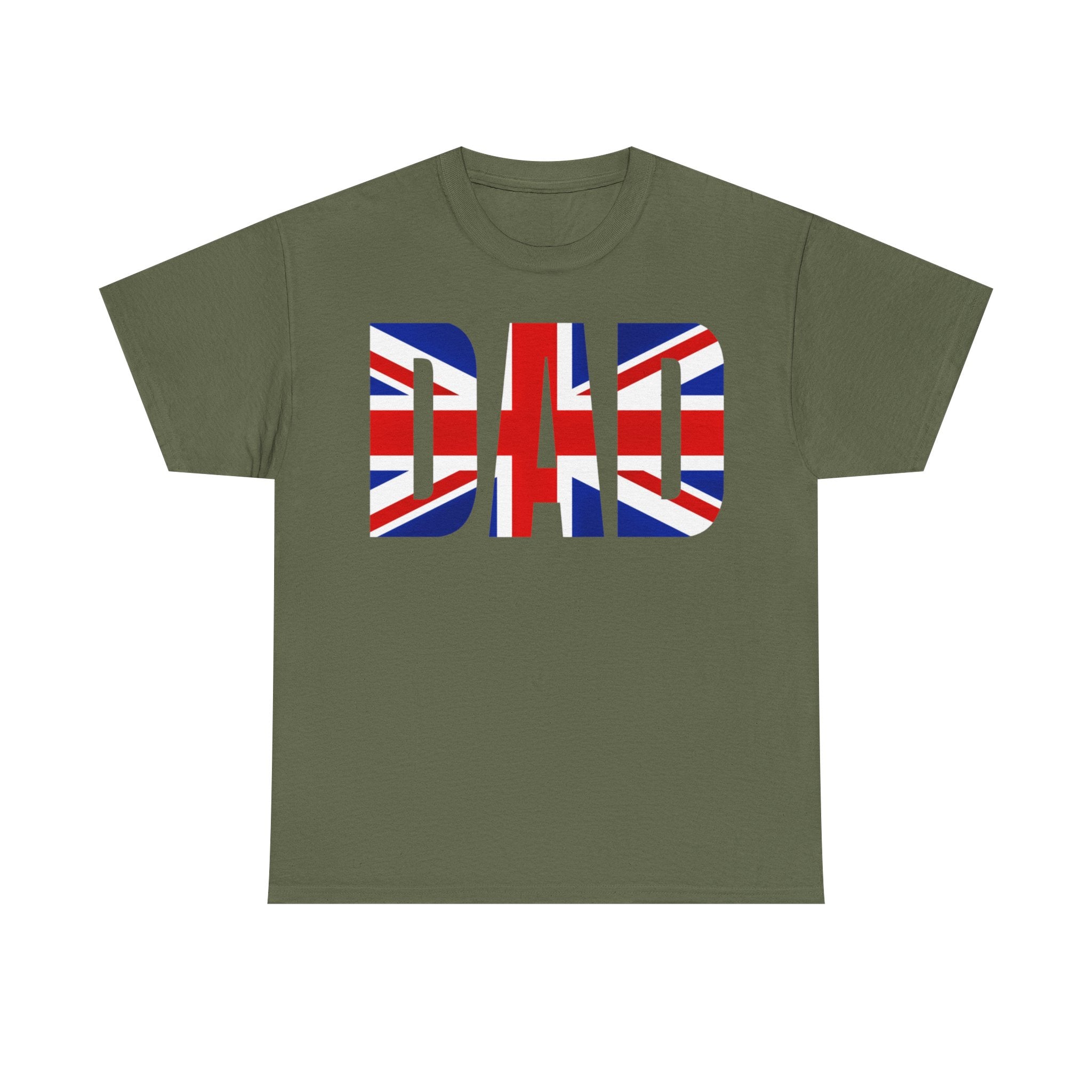 British Flag Dad Tee - Perfect for Father's Day, Casual Wear, Gifts for Dads, Patriotic Fashion, Family Outings