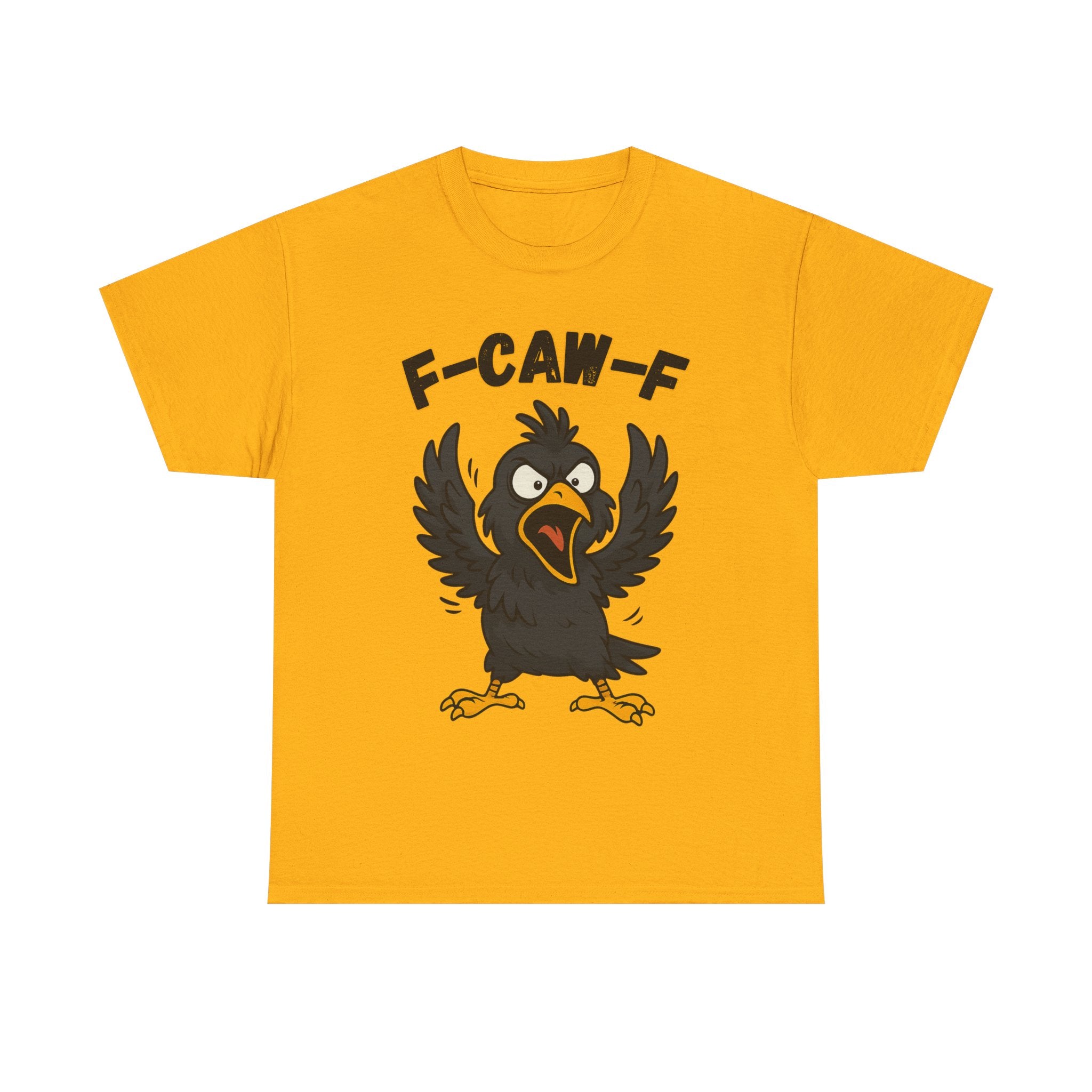 F-Caw-F Unisex Heavy Cotton Tee, Funny Graphic Shirt, Casual Wear, Unique Gift, Bird Lover Apparel