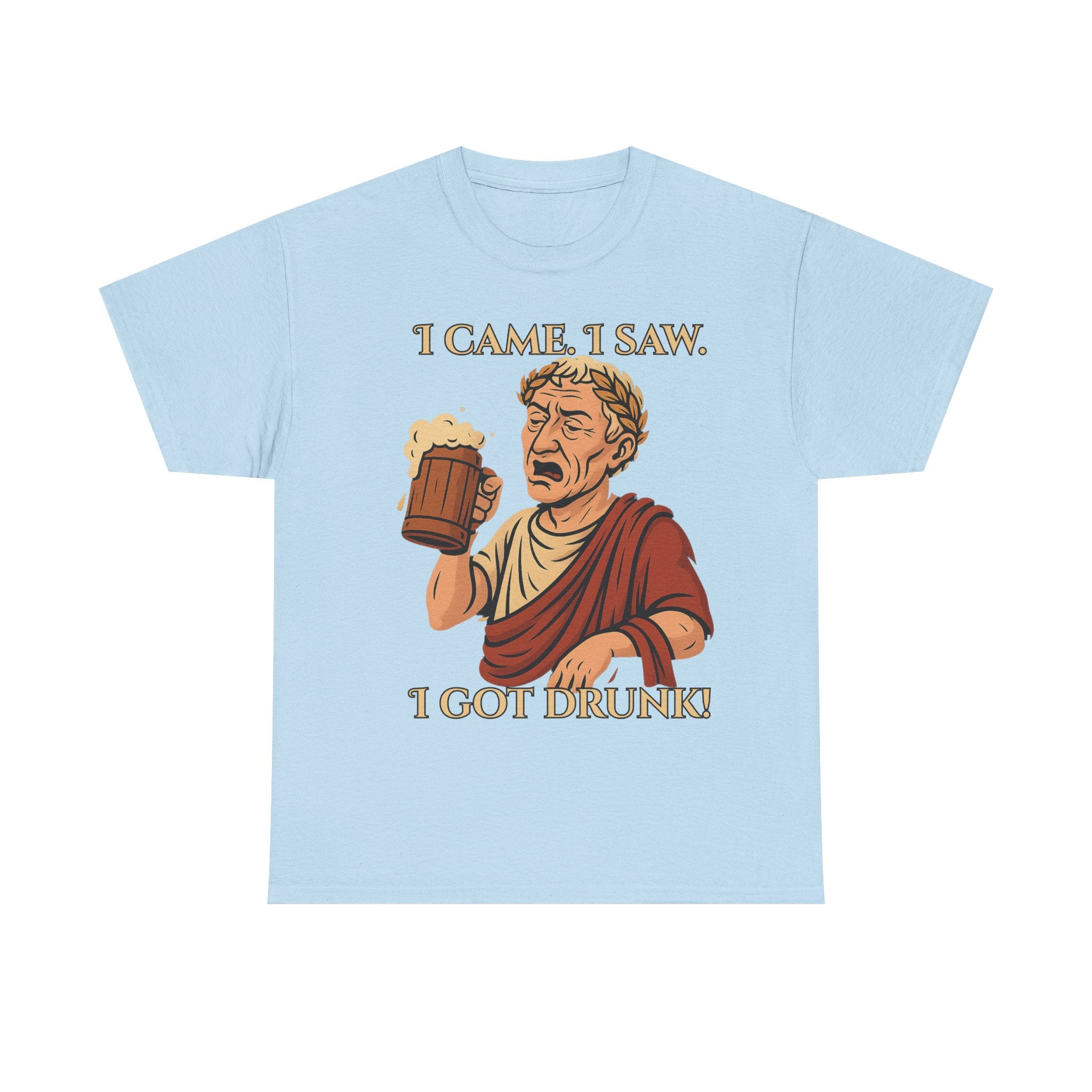 Caesar Humor Tee - Funny Roman Vintage Cotton Shirt, Gift for Parties, Beer Lovers, Roman History Fans, Casual Wear
