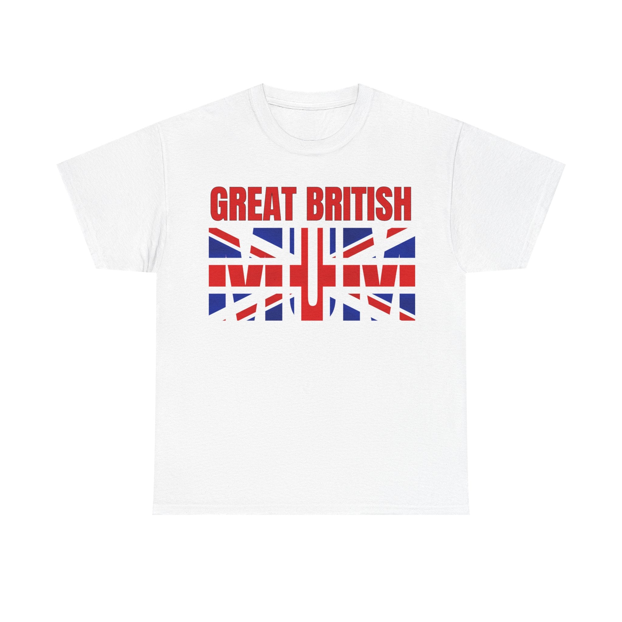 Great British Mum Tee - Unisex Heavy Cotton T-Shirt, Gift for Mother's Day, UK Pride Apparel, British Mum Gift, Casual Wear