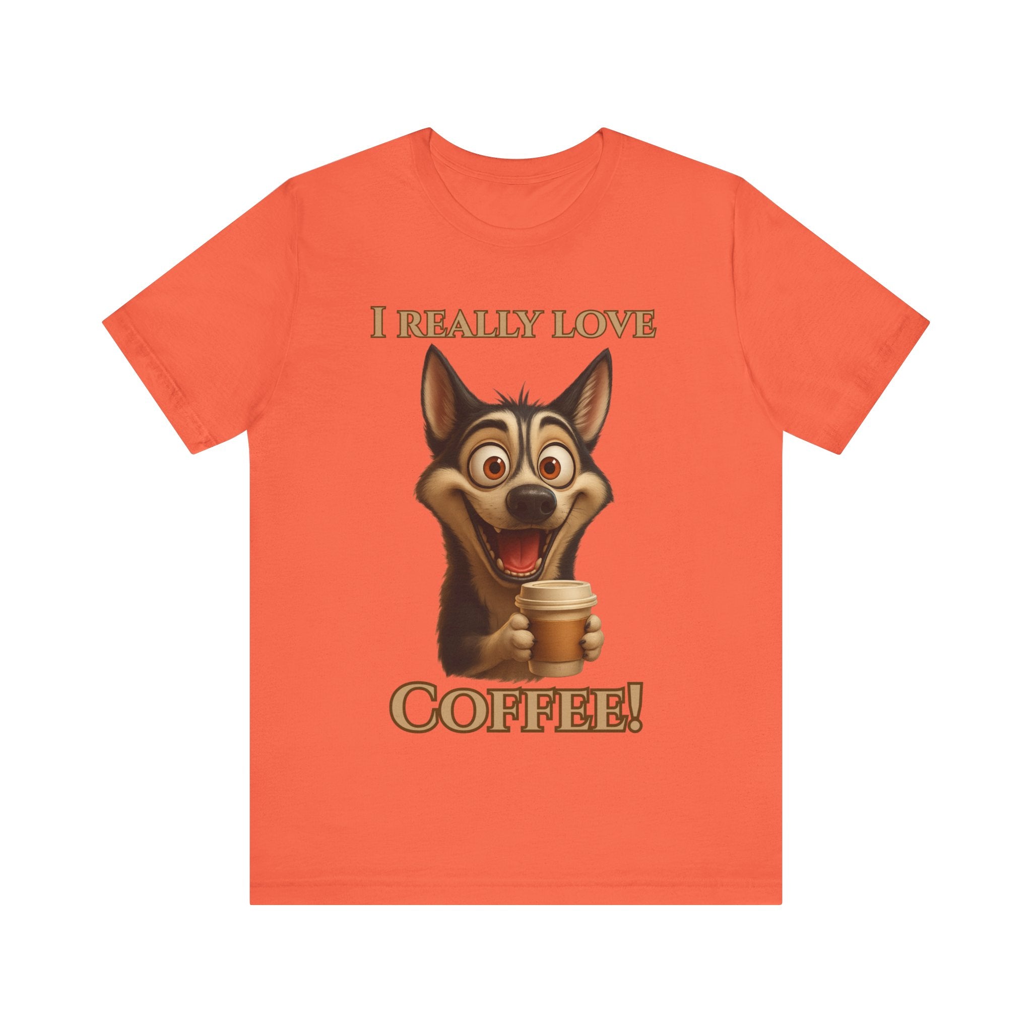 Coffee-Loving Dog Unisex Tee