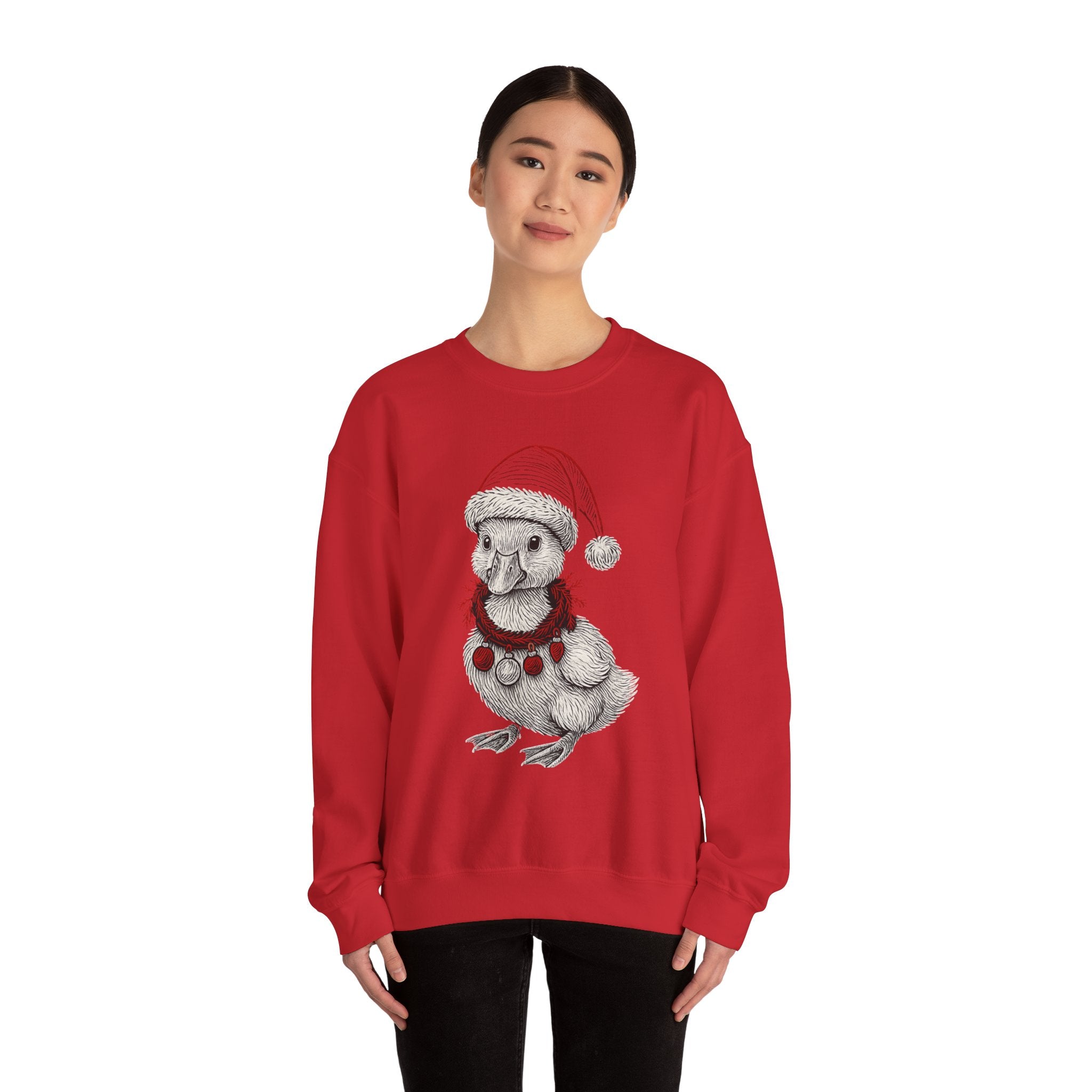 Festive Holiday Crewneck Sweatshirt, Cute Animal Sweater, Christmas Gift, Cozy Apparel, Unisex Fleece Top, Seasonal Fashion