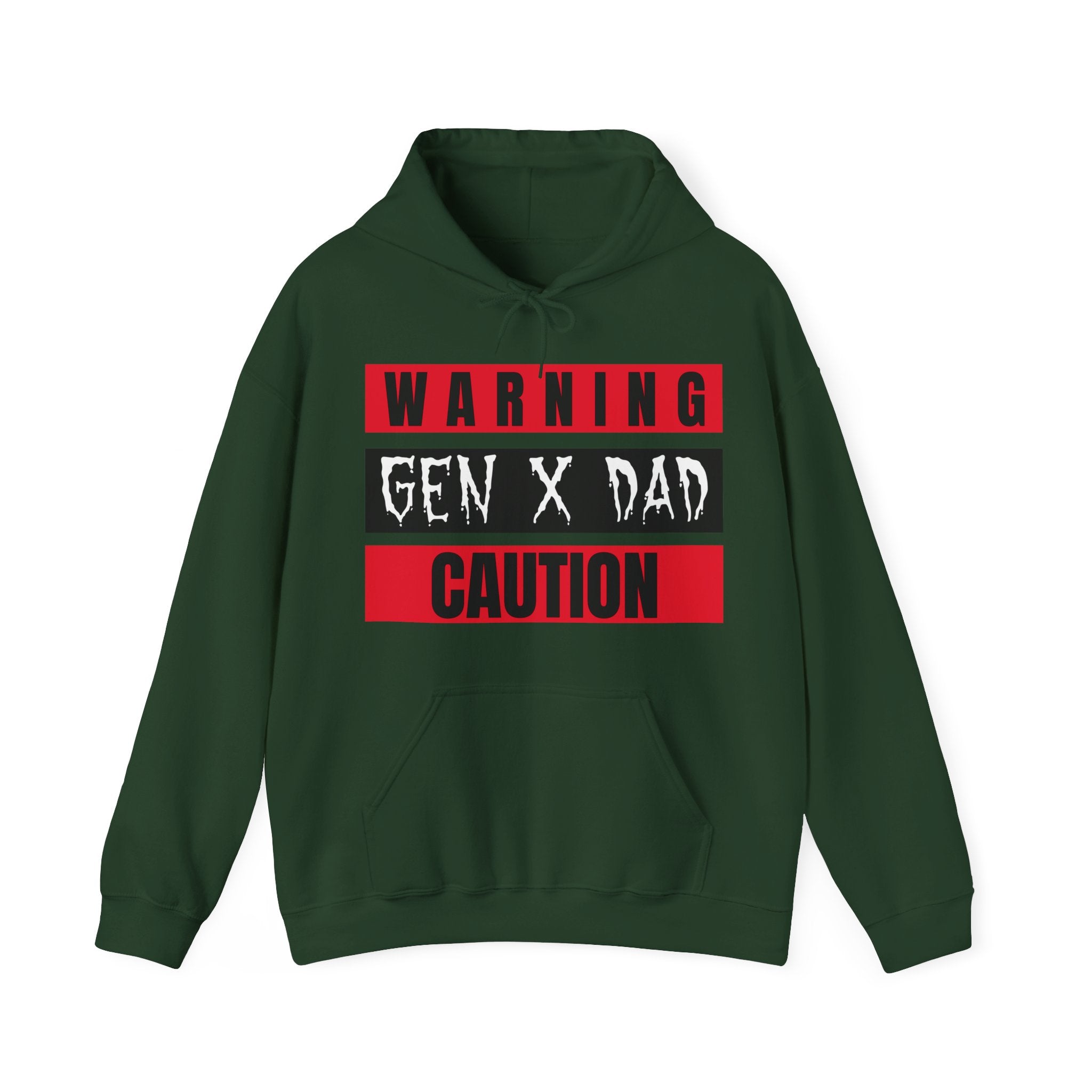 GEN X DAD Caution Hoodie, Funny Fathers Day Gift, Unisex Hoodie, Casual Weekend Wear, Dad Humour Apparel.
