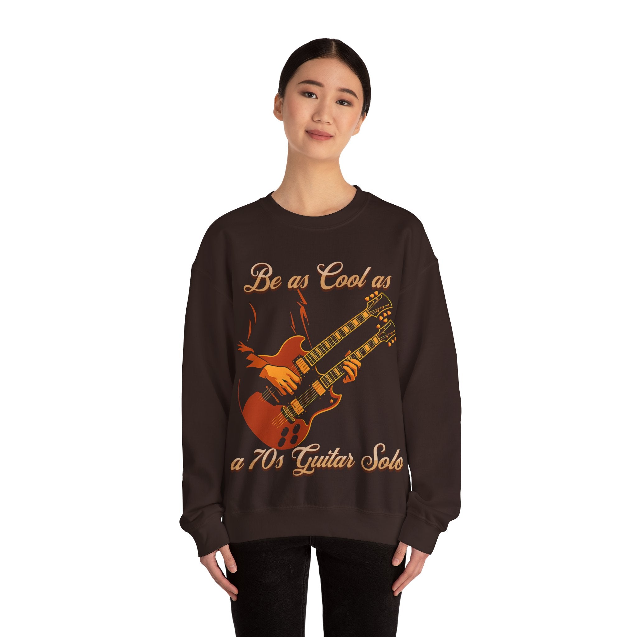 Vintage Guitar Solo Crewneck Sweatshirt | Be as Cool as a 70's Guitar Solo
