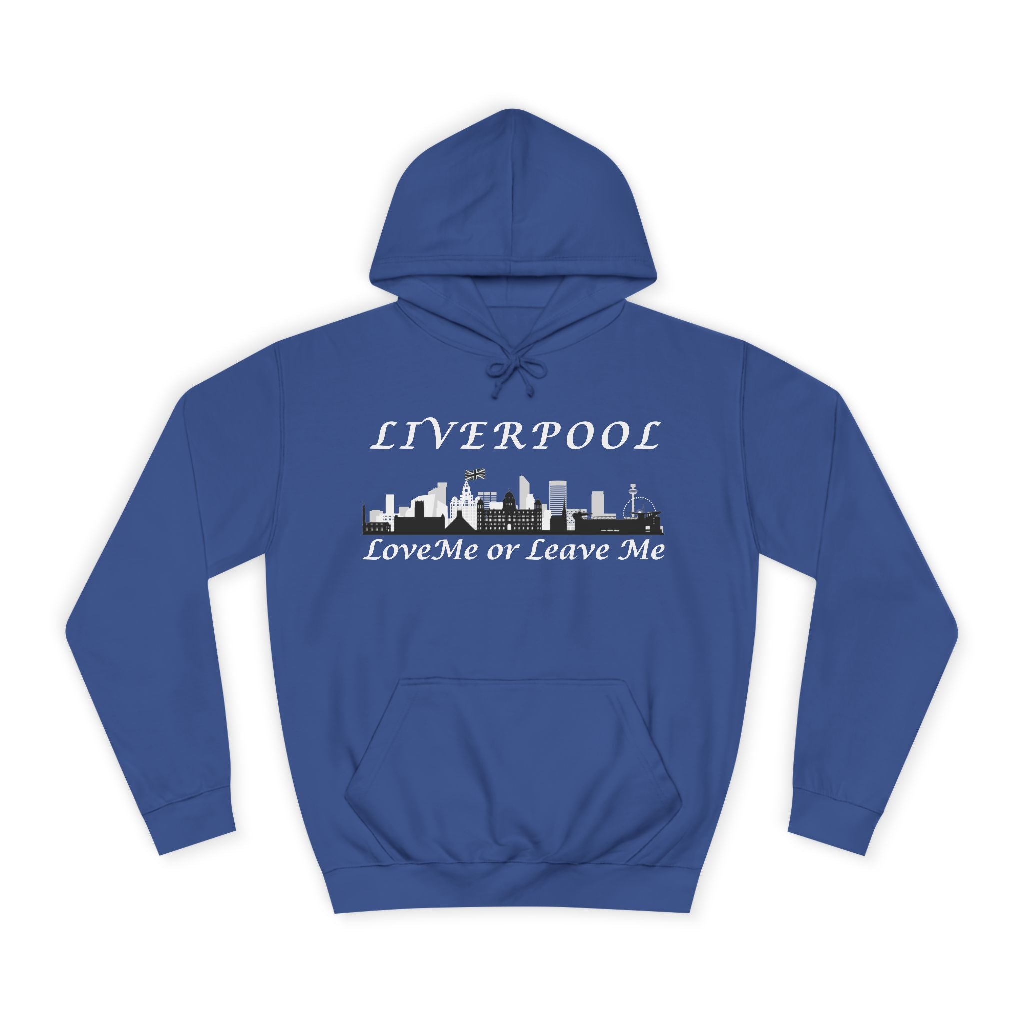 Liverpool Skyline College Hoodie - Love Me or Leave Me, Comfortable Unisex Sweatshirt, Perfect Gift for Students, Casual Wear