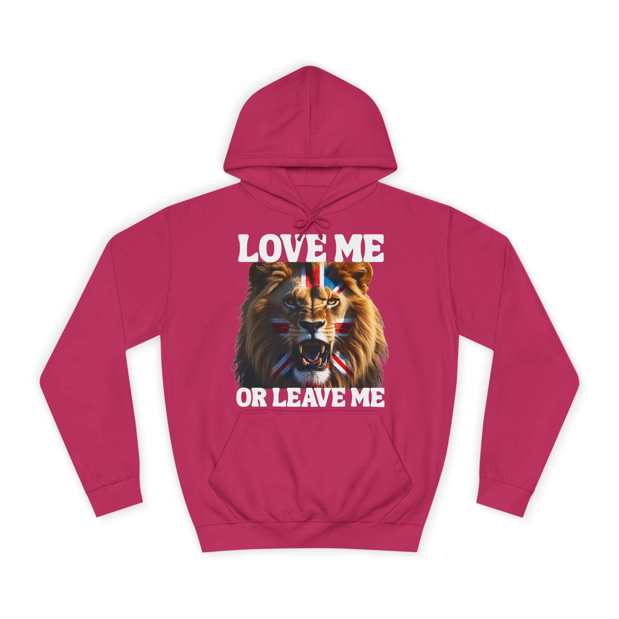 Bold Lion Print Unisex College Hoodie | Statement Sweatshirt for Students | Gift for Animal Lovers | Trendy Casual Wear | Hooded Pullover