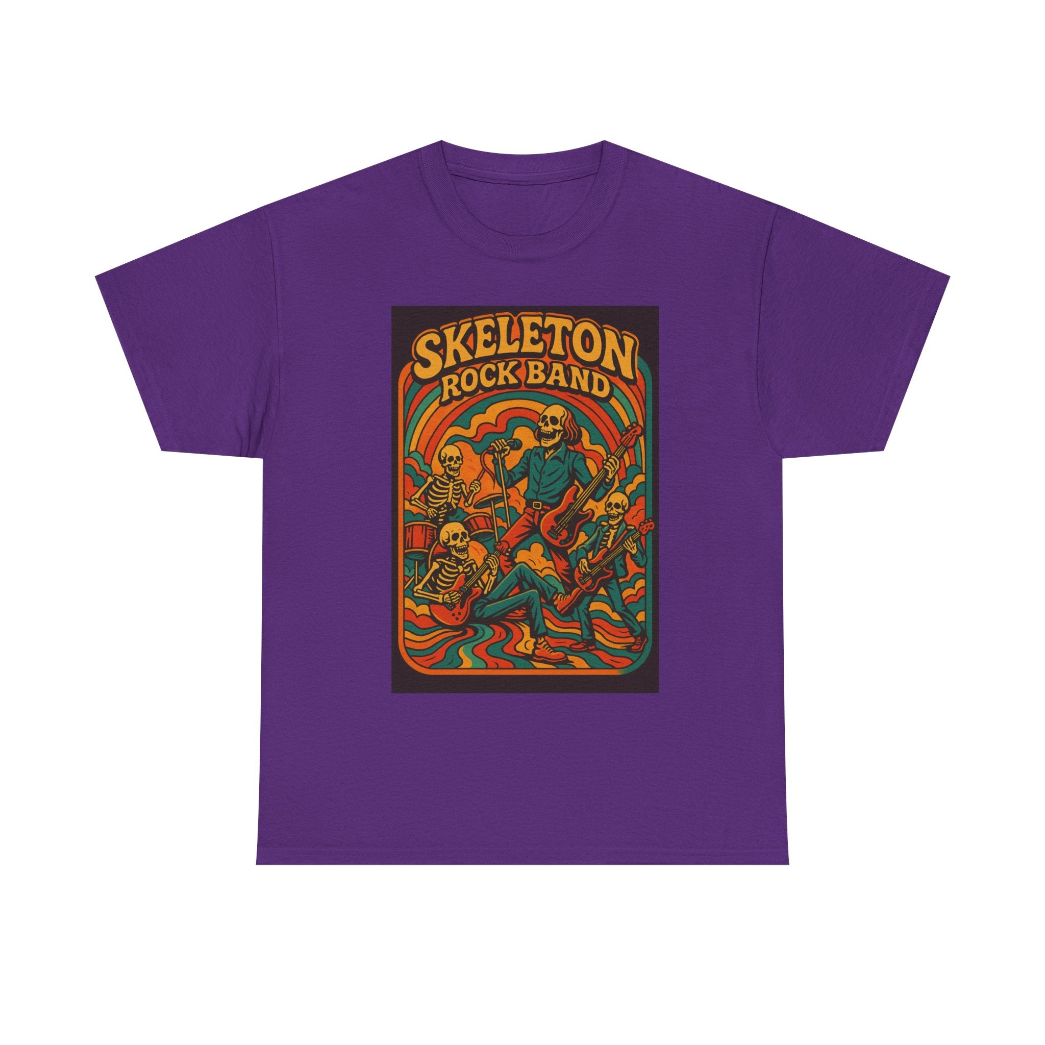 Skeleton Rock Band Unisex Tee, Retro Band Shirt, Halloween Costume Tee, Music Lover Gift, Rock and Roll Shirt