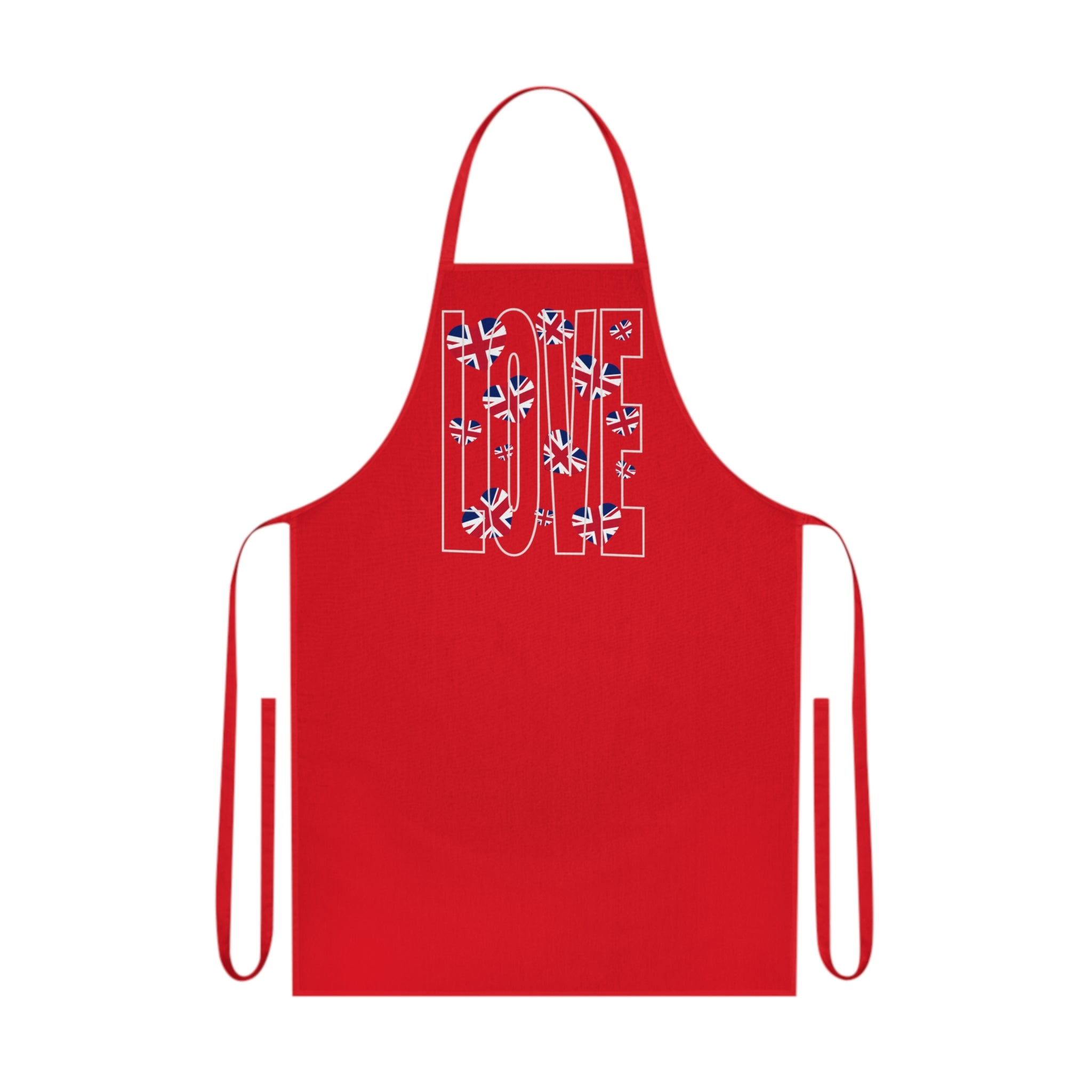 Love Britain-Inspired Cotton Apron, Perfect Gift for Chefs, Baking Enthusiasts, Valentine's Day, Kitchen Decor, Cooking Essentials
