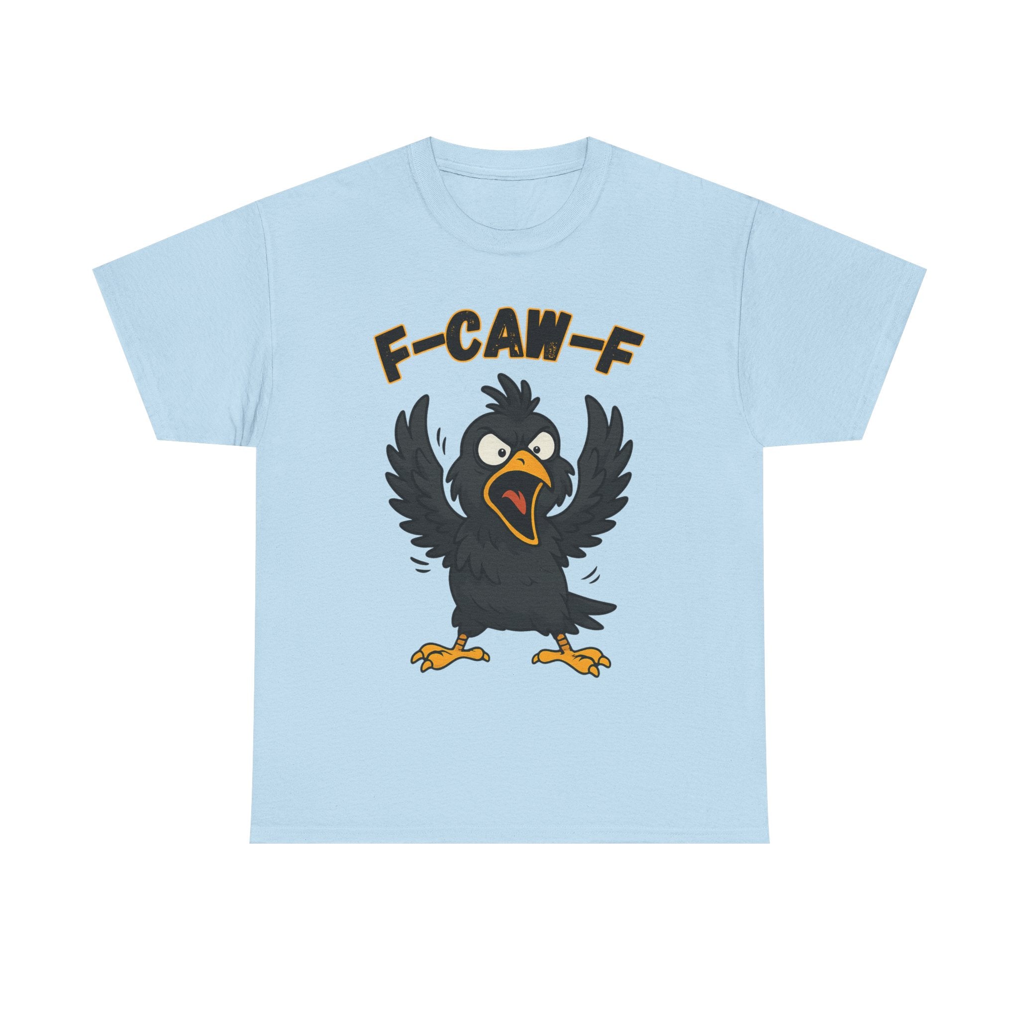 F-Caw-F Unisex Heavy Cotton Tee, Funny Graphic Shirt, Casual Wear, Unique Gift, Bird Lover Apparel