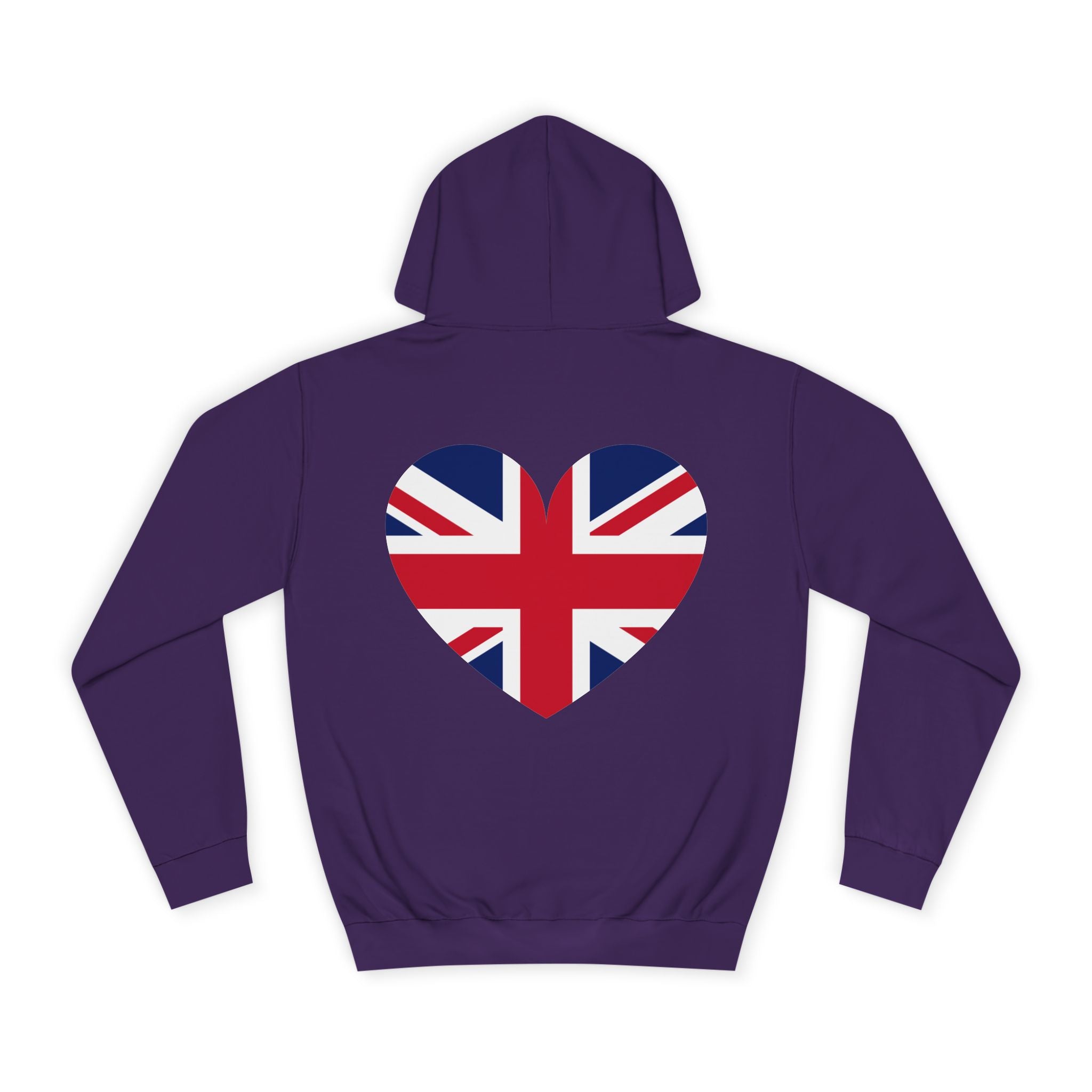 Love Me or Leave Me College Hoodie - Unisex Casual Wear, Cozy Street Style, Perfect Gift, British Heart Design