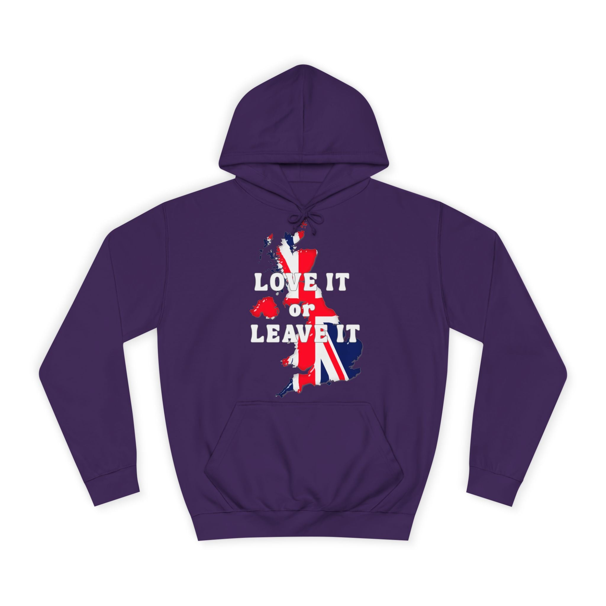 Unisex College Hoodie with UK Map Design, Cozy Campus Wear, Great for Graduation, Gift for Students, Casual Style