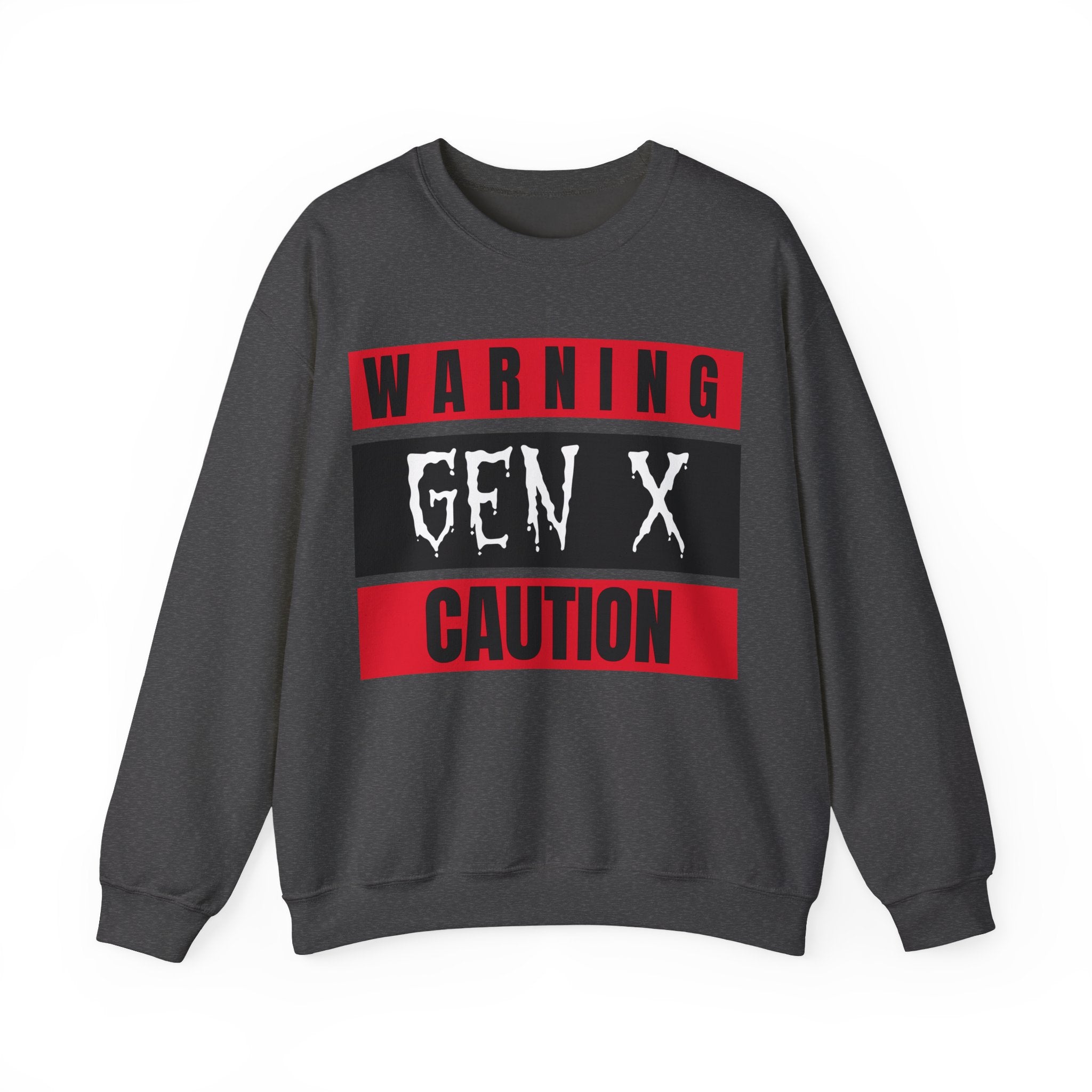 Gen X Warning Crewneck Sweatshirt, Vintage Sweatshirt, Unisex Sweater, Gift for Gen X, Retro Crewneck, Trendy Casual Wear
