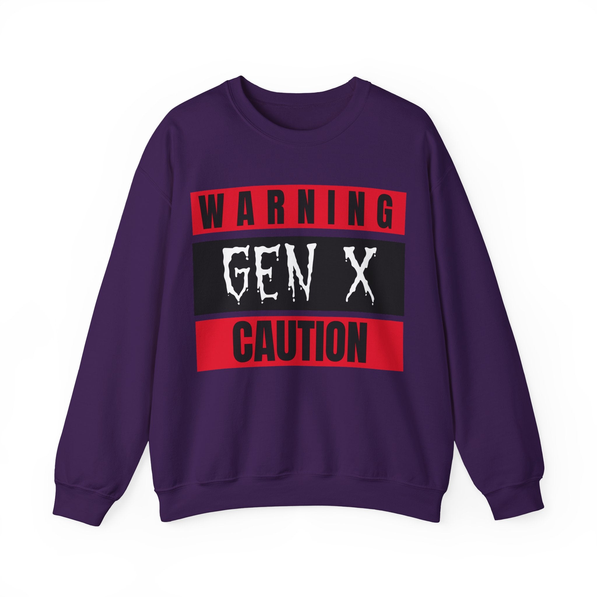Gen X Warning Crewneck Sweatshirt, Vintage Sweatshirt, Unisex Sweater, Gift for Gen X, Retro Crewneck, Trendy Casual Wear
