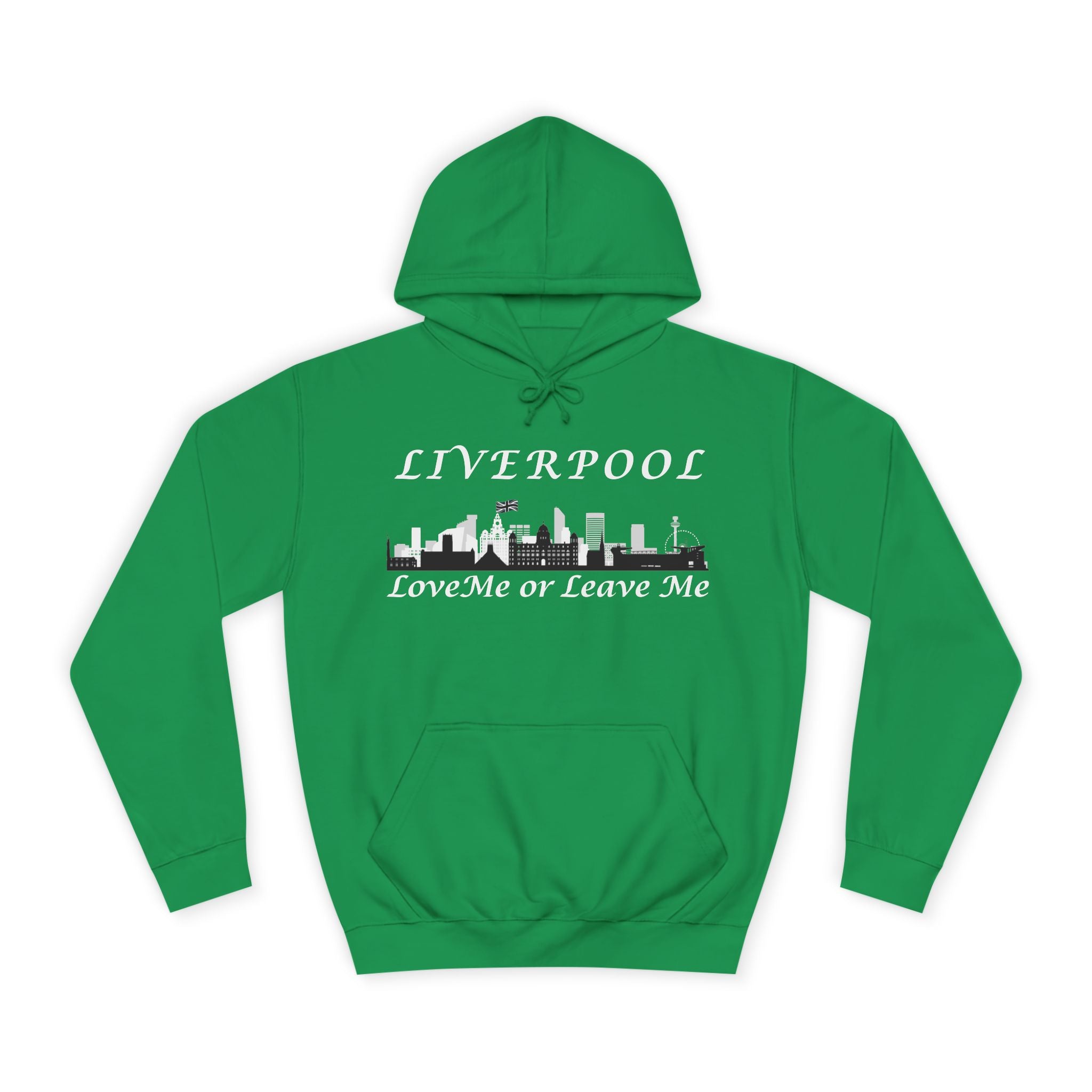 Liverpool Skyline College Hoodie - Love Me or Leave Me, Comfortable Unisex Sweatshirt, Perfect Gift for Students, Casual Wear