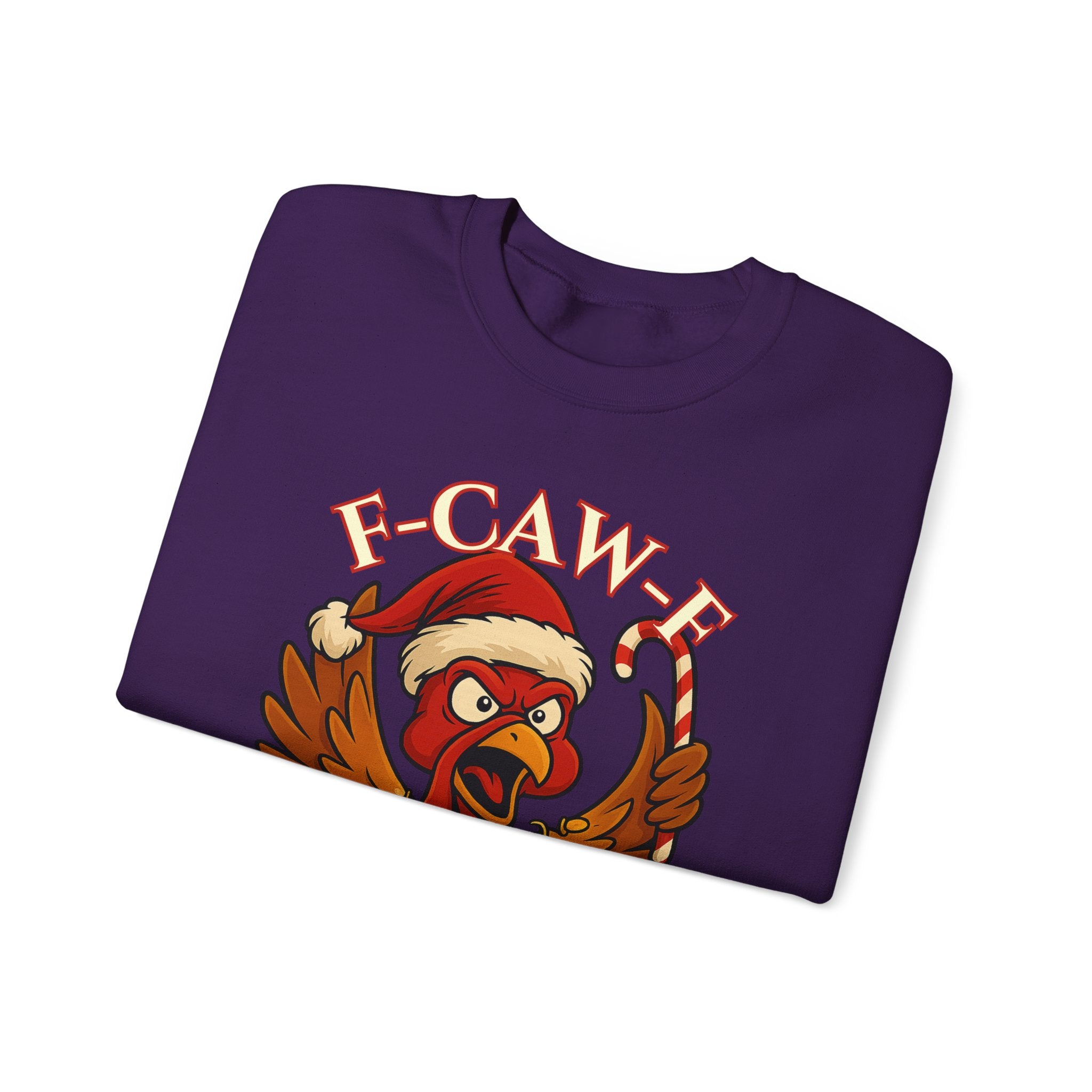 Funny Christmas Sweatshirt - 'F-Caw-F I'm Merry' Unisex Crewneck