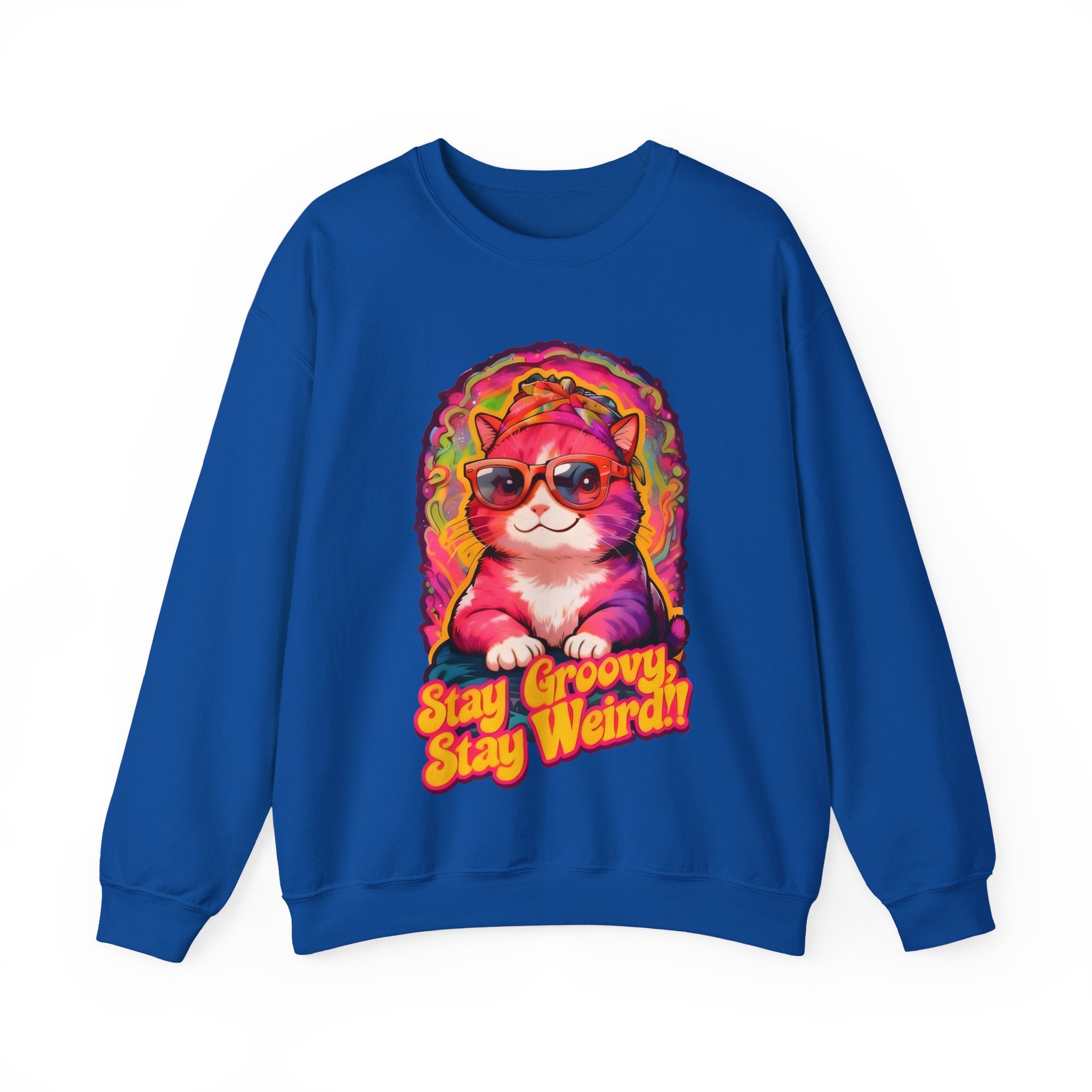 Stay Groovy Stay Weird Cat Sweatshirt