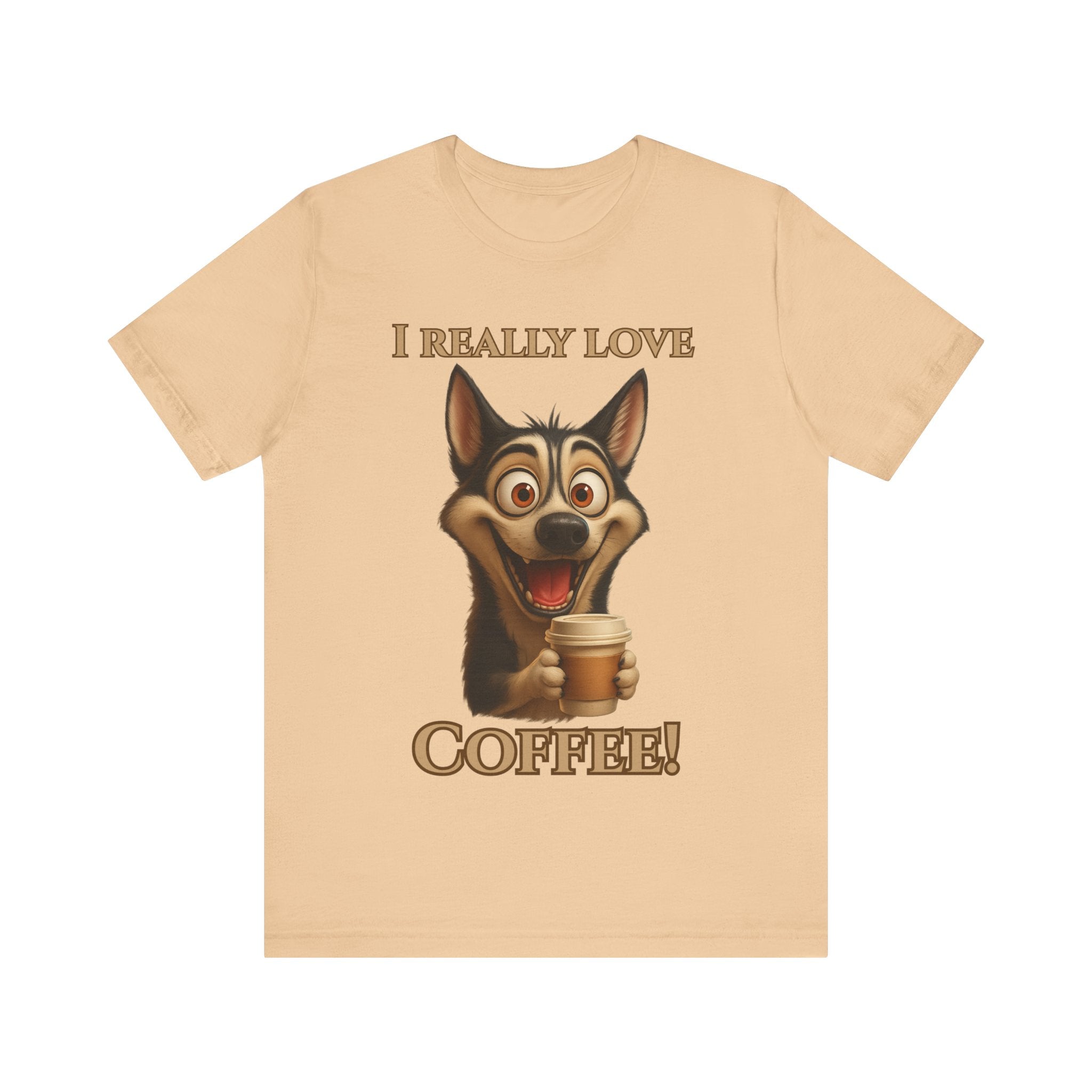 Coffee-Loving Dog Unisex Tee