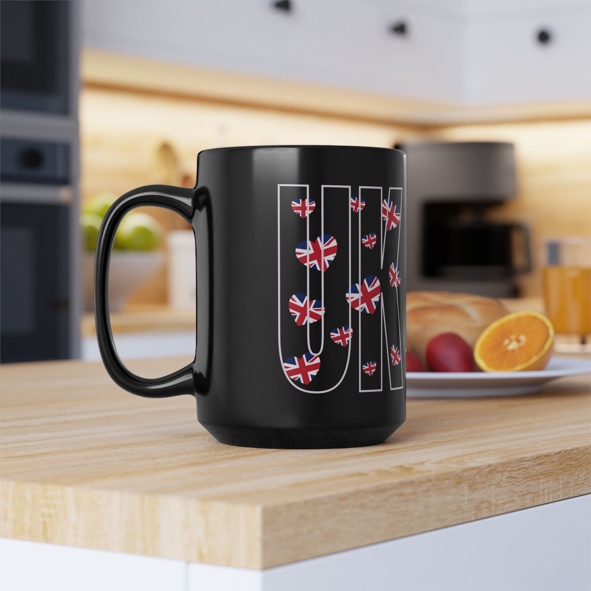 Black Mug, Love Me or Leave Me Mug, UK Design Coffee Cup, English Gift, Unique Tea Mug, Brit Humor Drinkware