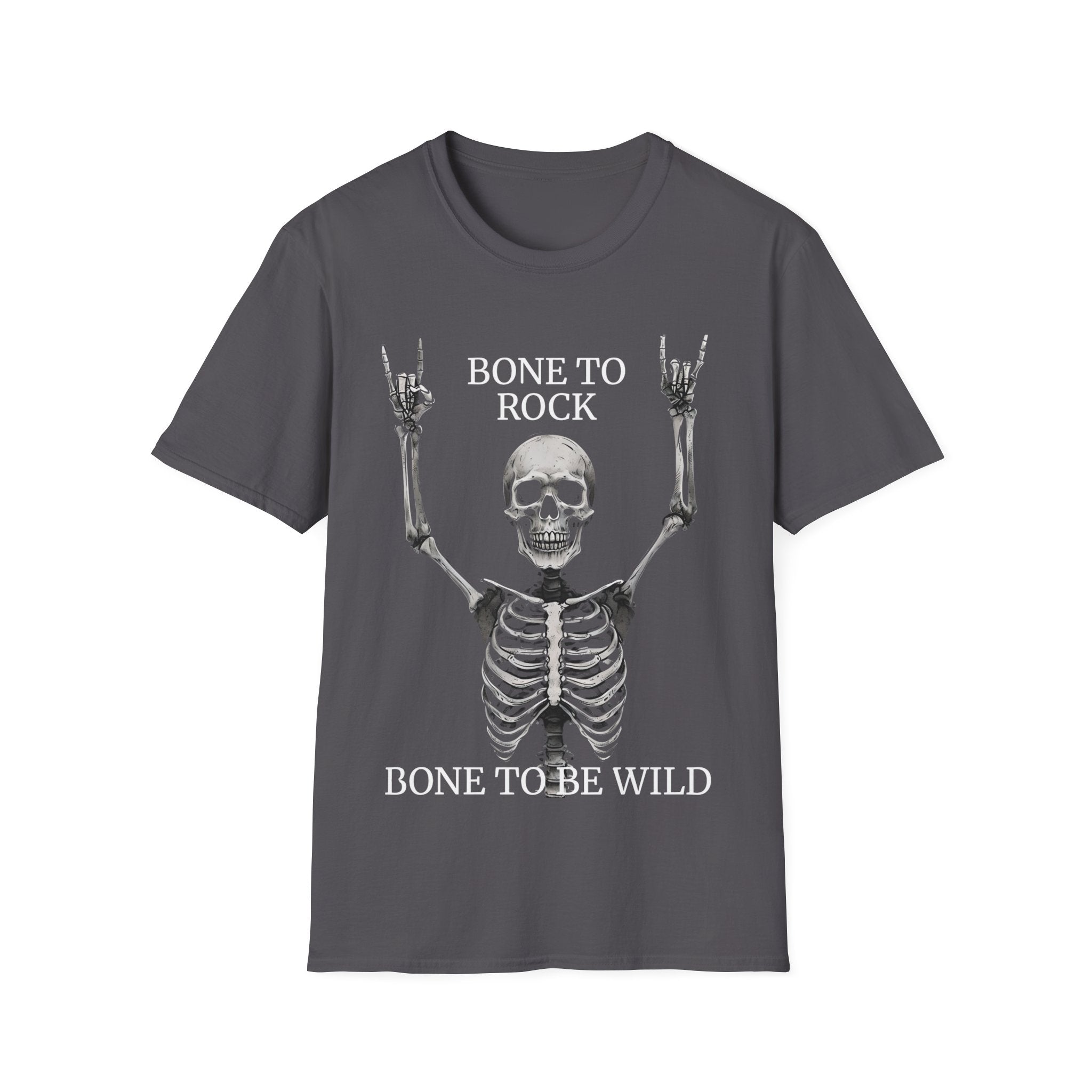 Bone to Rock T-Shirt - Unisex Skull Graphic Tee, Halloween Costume, Music Lover Gift, Fun Party Wear, Casual Outfit