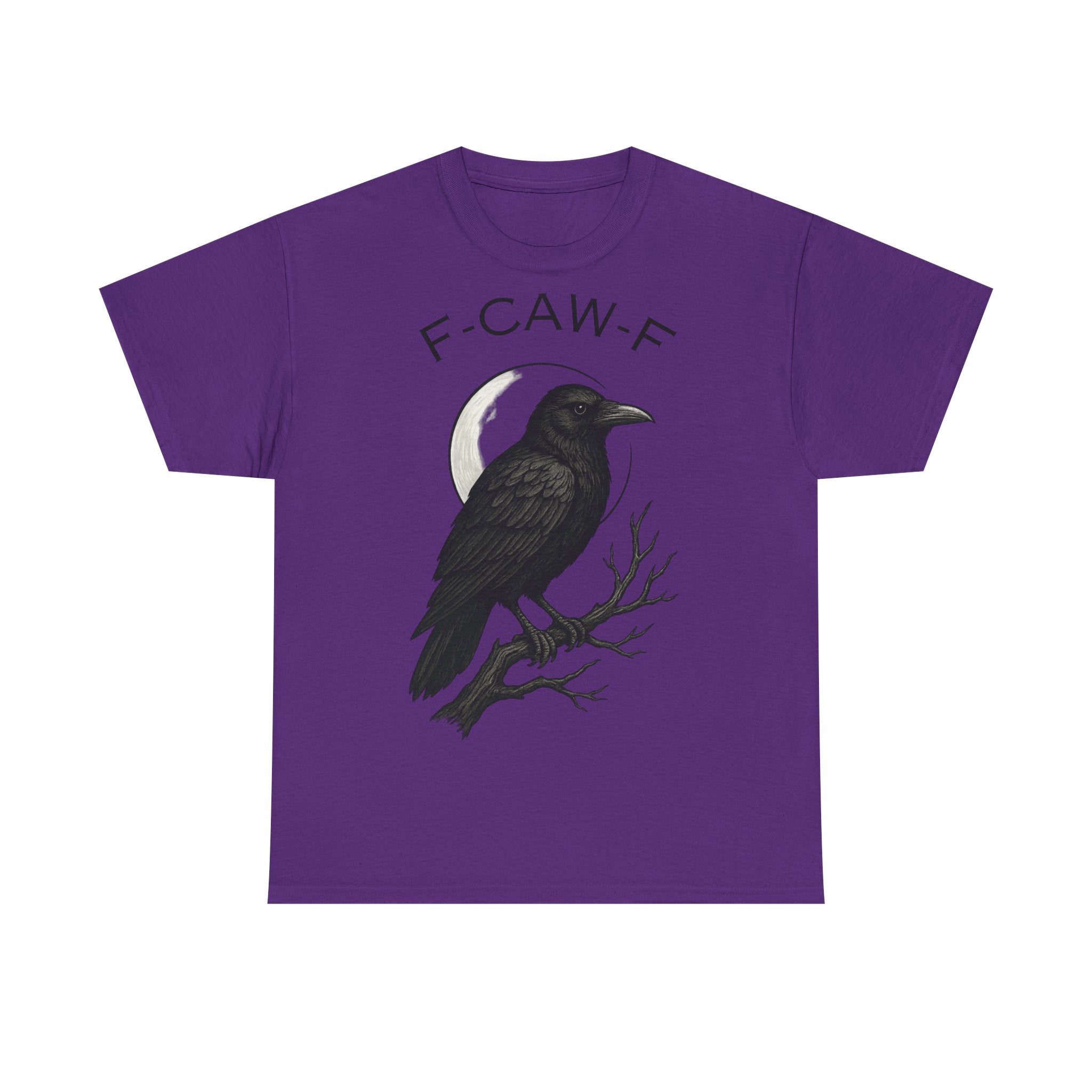 Caw-F Unisex Cotton Tee, Raven Shirt, Bird Lover Gift, Halloween Apparel, Nature T-Shirt, Unique Graphic Tee