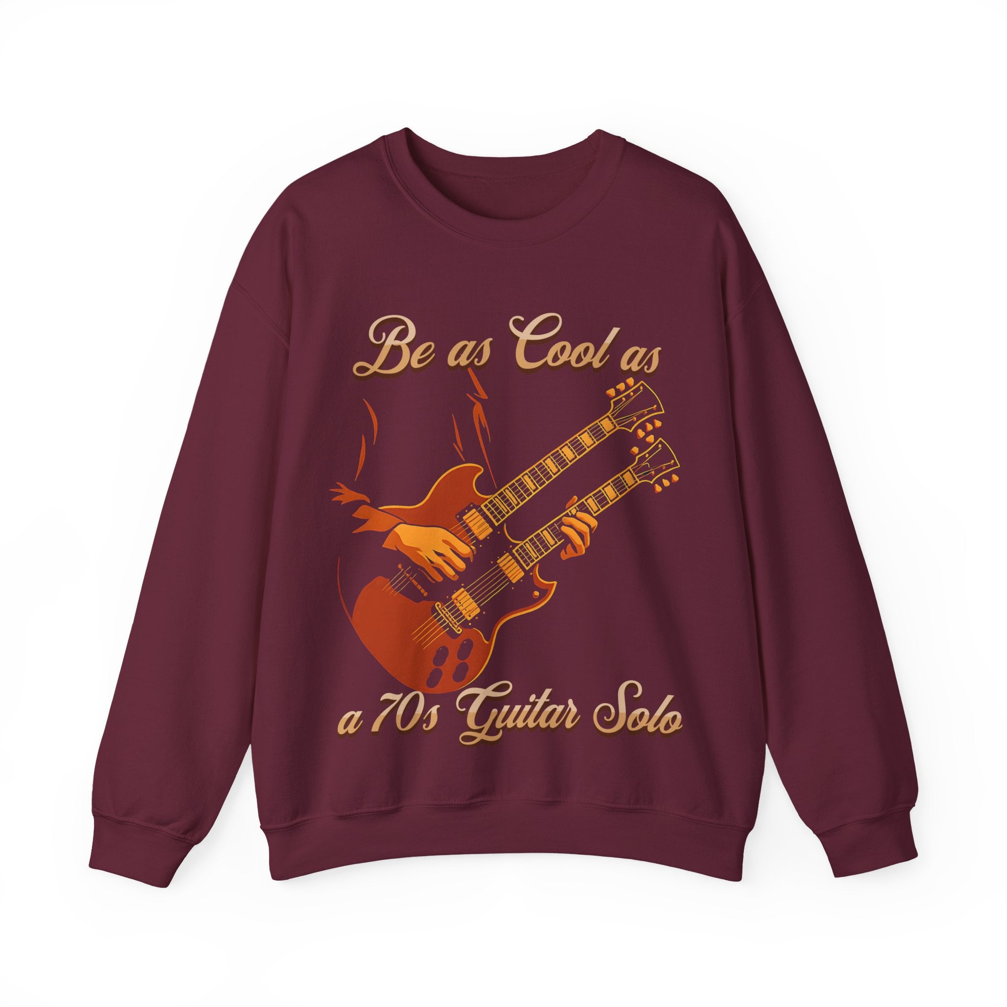 Vintage Guitar Solo Crewneck Sweatshirt | Be as Cool as a 70's Guitar Solo