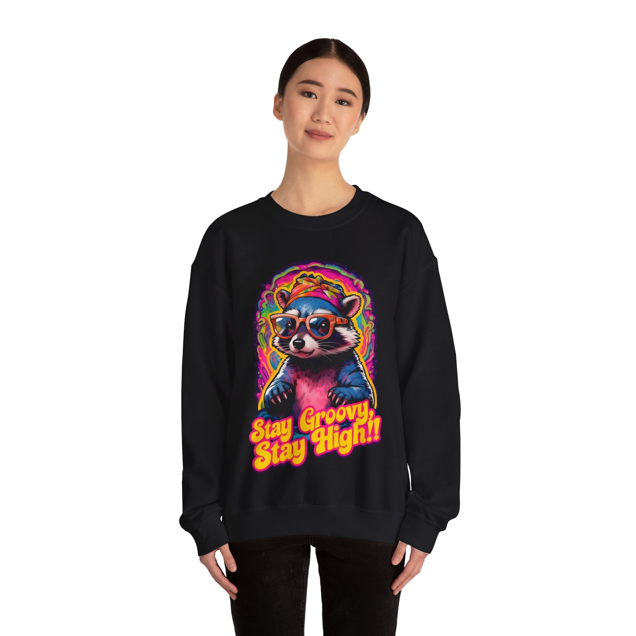 Stay Groovy Raccoon Sweatshirt