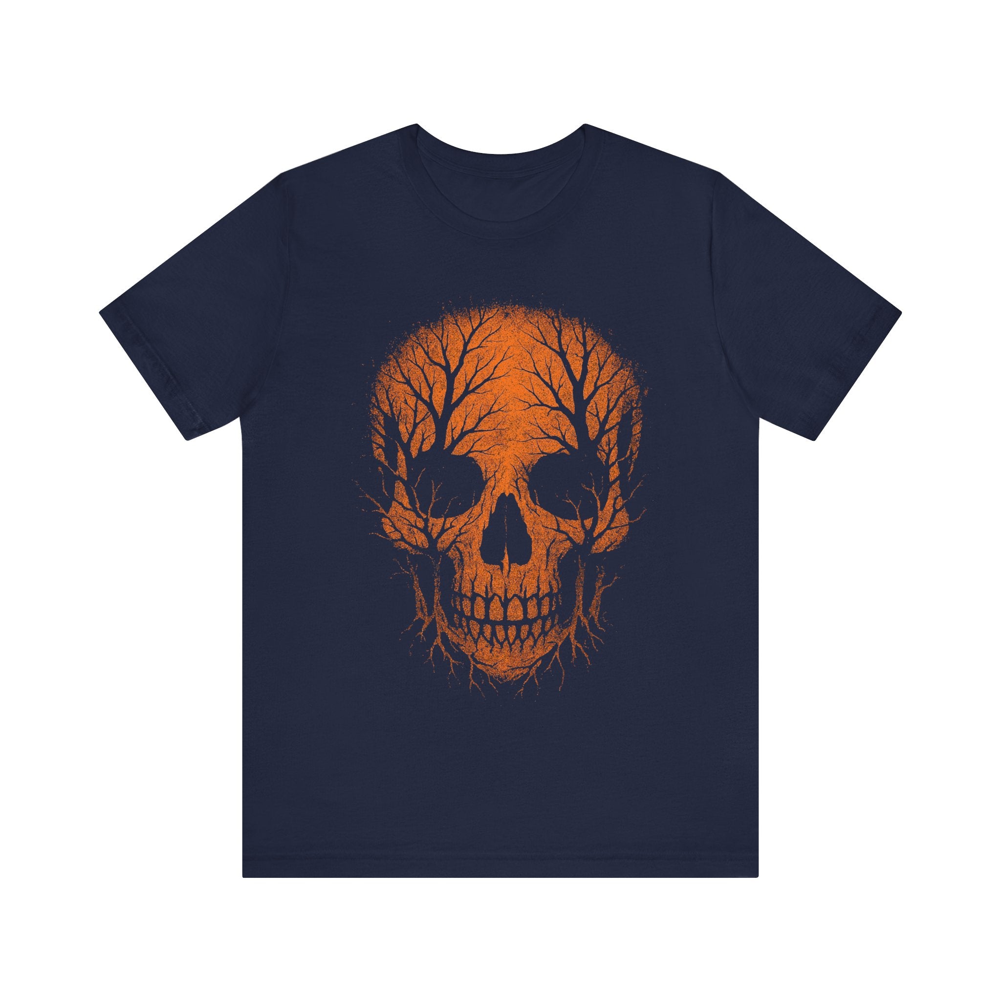 Autumn Skull Graphic Tee - Unisex Halloween Shirt