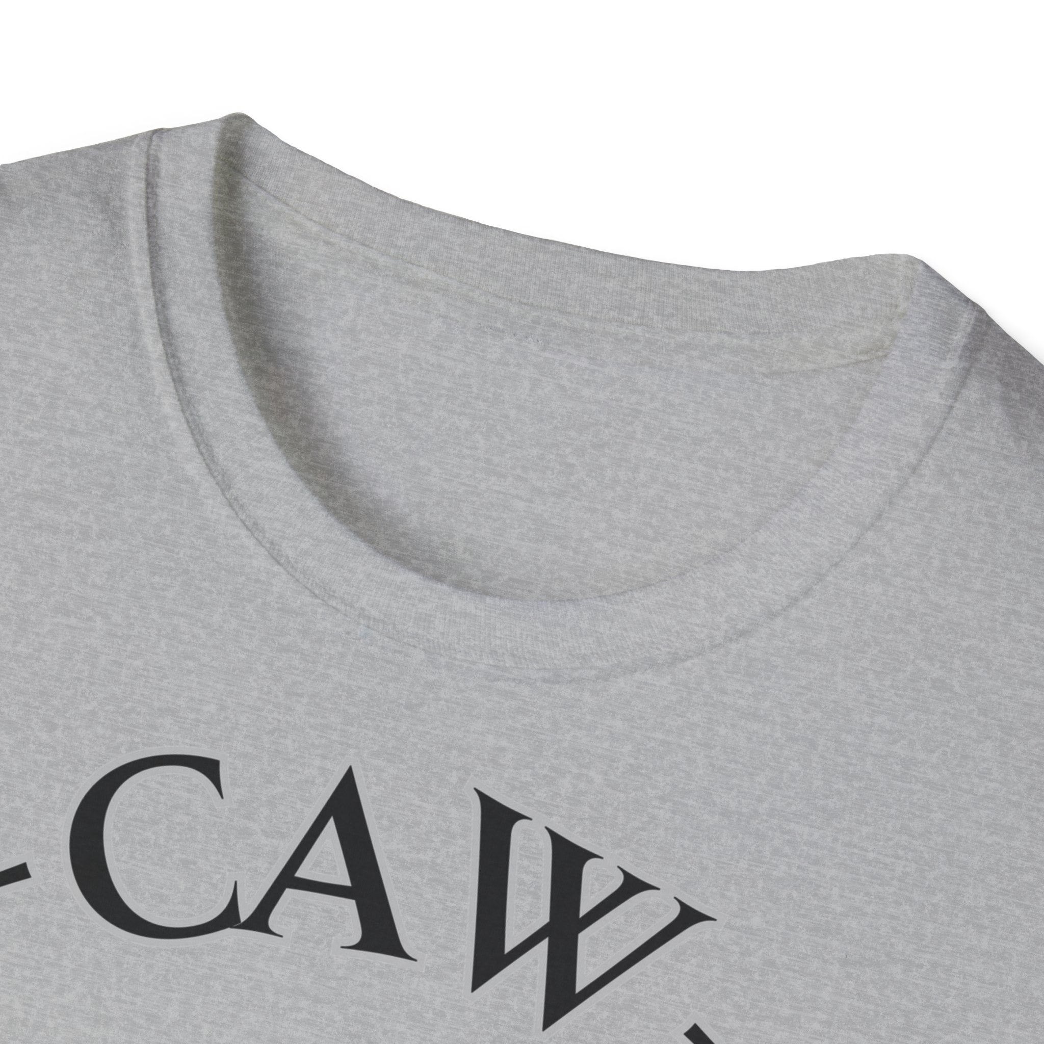 F-Caw-F Raven Graphic T-Shirt, Unisex Softstyle Tee, Gothic Apparel, Halloween, Wearable Art, Gift for Bird Lovers, Casual Style