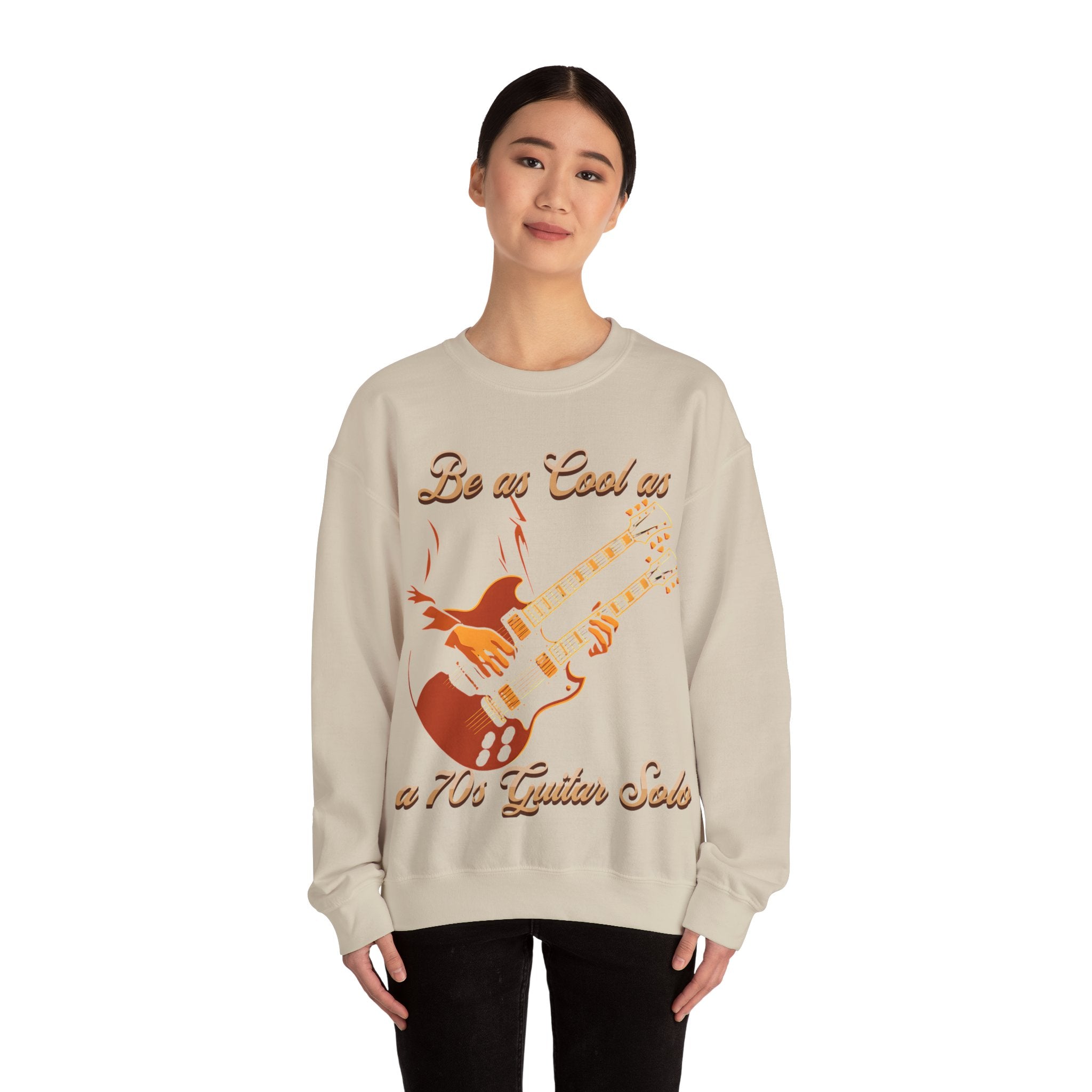 Vintage Guitar Solo Crewneck Sweatshirt | Be as Cool as a 70's Guitar Solo