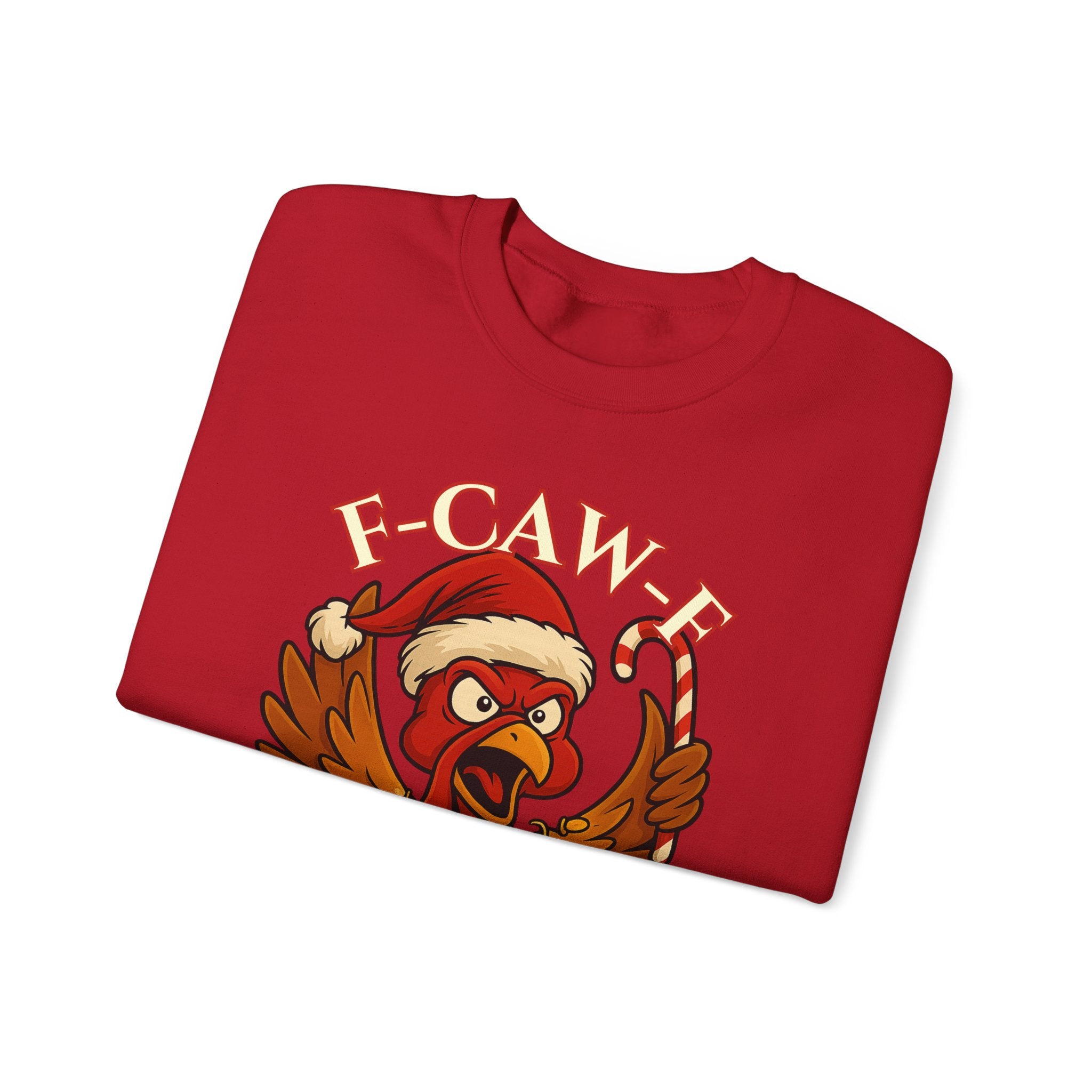 Funny Christmas Sweatshirt - 'F-Caw-F I'm Merry' Unisex Crewneck