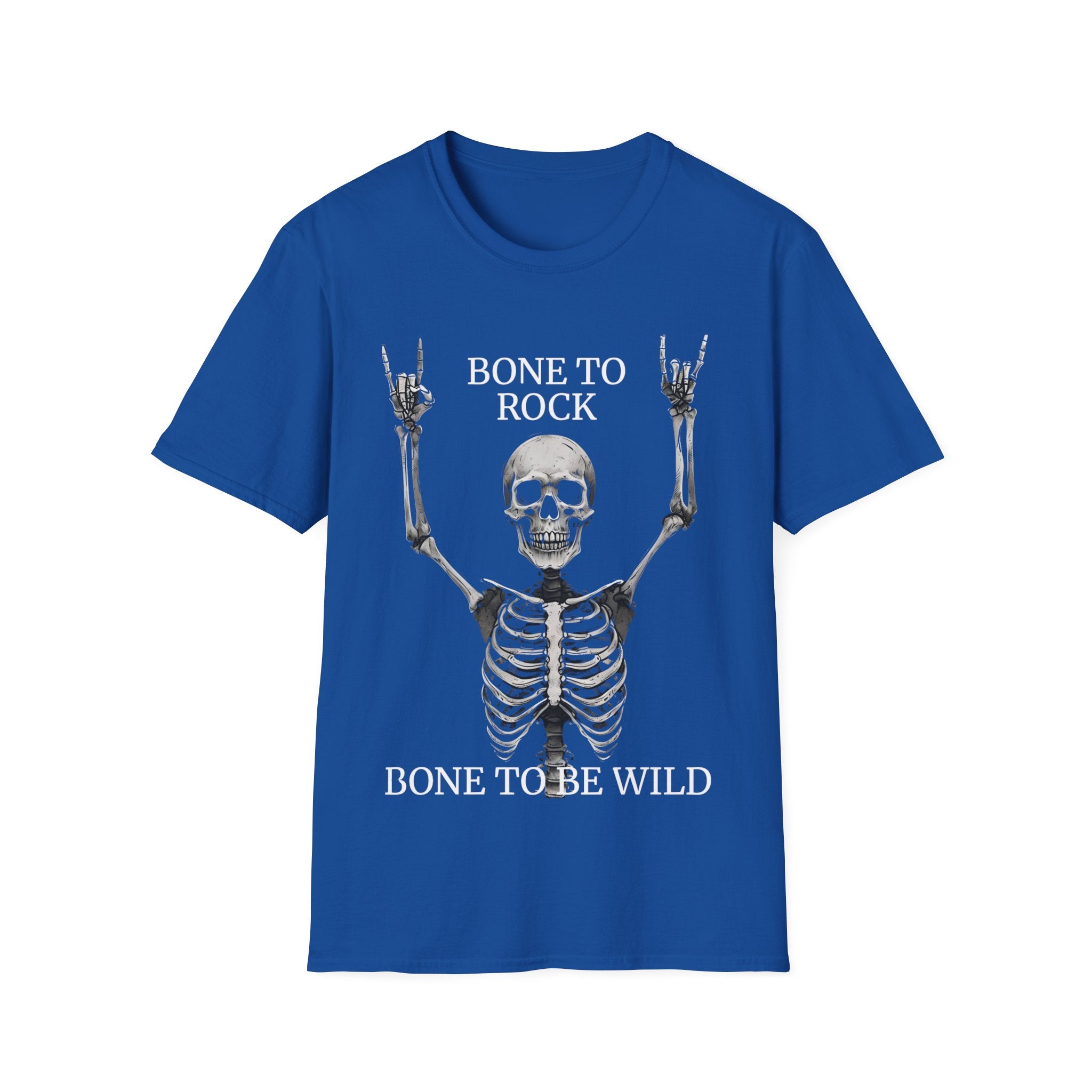 Bone to Rock T-Shirt - Unisex Skull Graphic Tee, Halloween Costume, Music Lover Gift, Fun Party Wear, Casual Outfit