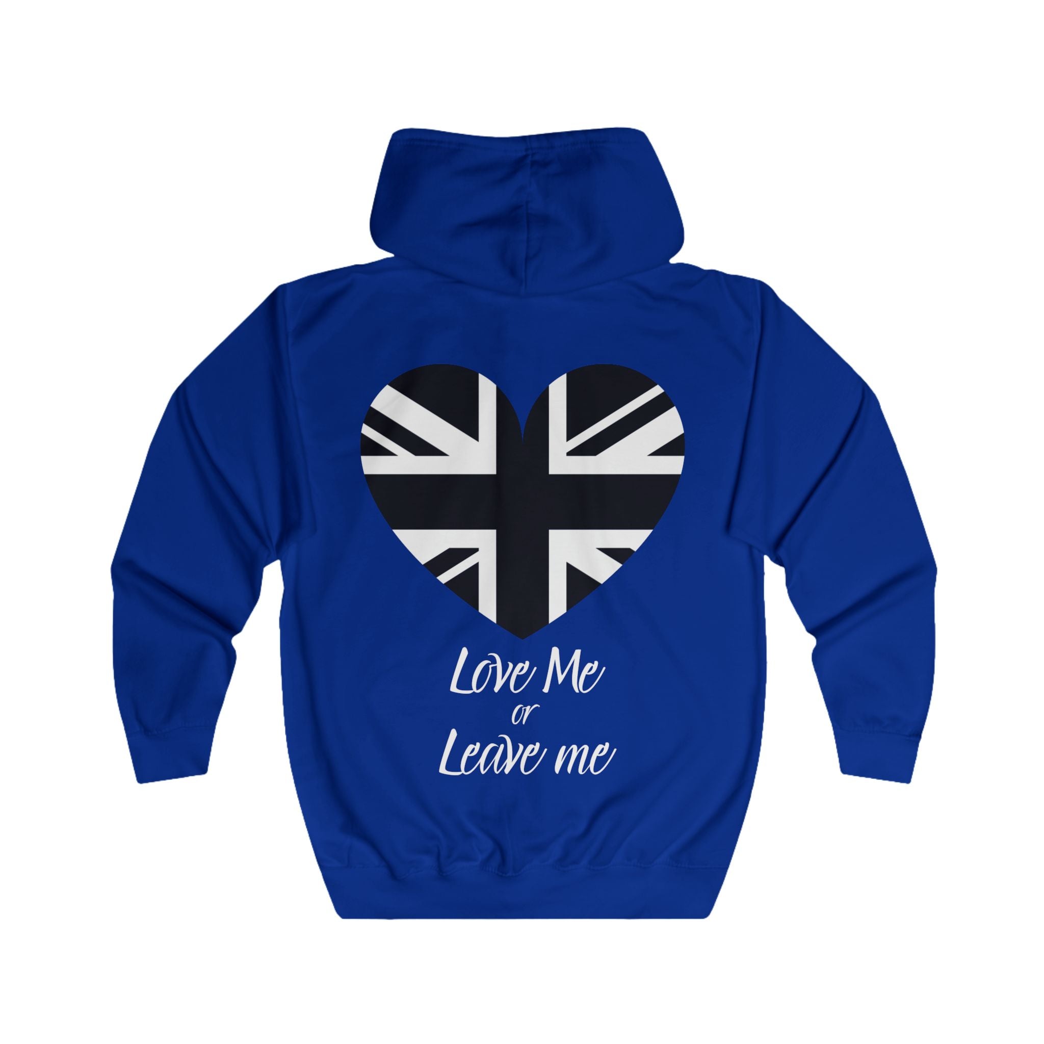 Patriotic Union Jack Love Zip Hoodie | Perfect Gift for Travelers, Fall Fashion, Casual Wear, British Pride, Love Theme