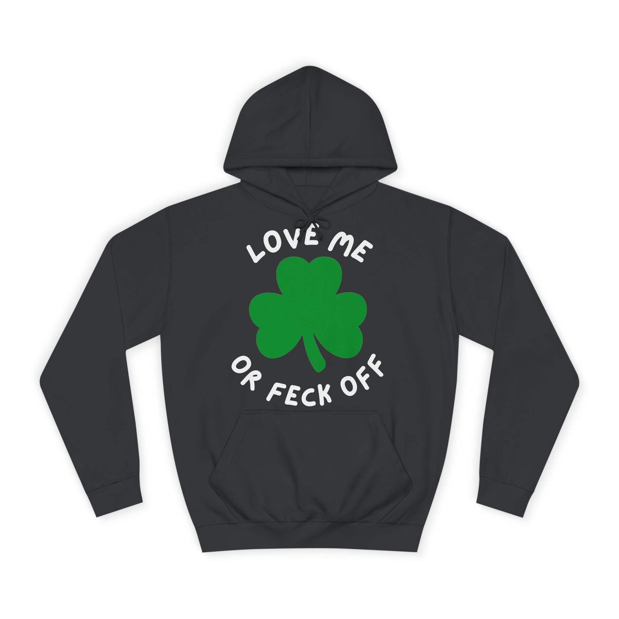 Unisex College Hoodie with Funny St. Patrick's Day Design, Cute Gift for Students, Party Wear, College Apparel, Yellow Sweatshirt