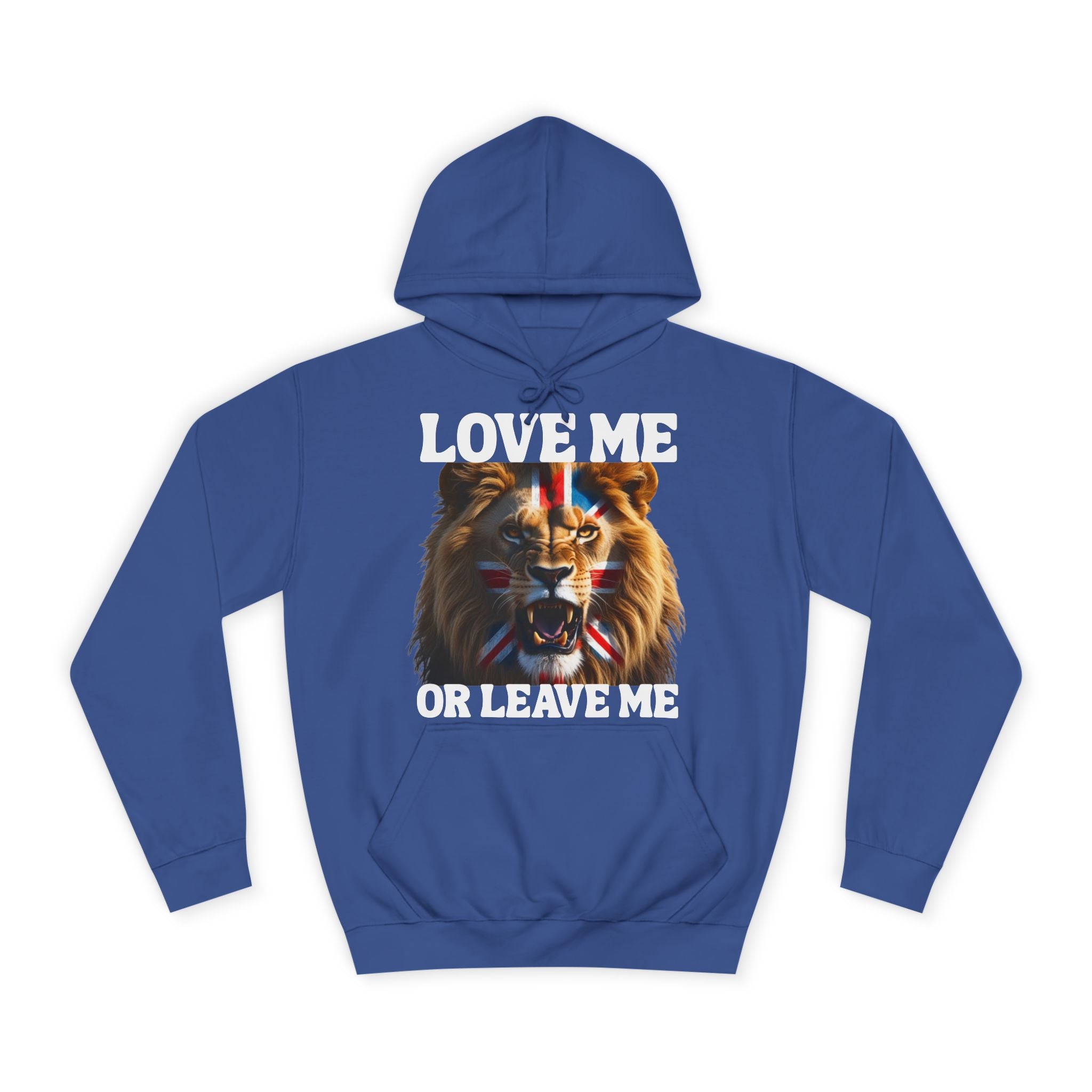 Bold Lion Print Unisex College Hoodie | Statement Sweatshirt for Students | Gift for Animal Lovers | Trendy Casual Wear | Hooded Pullover