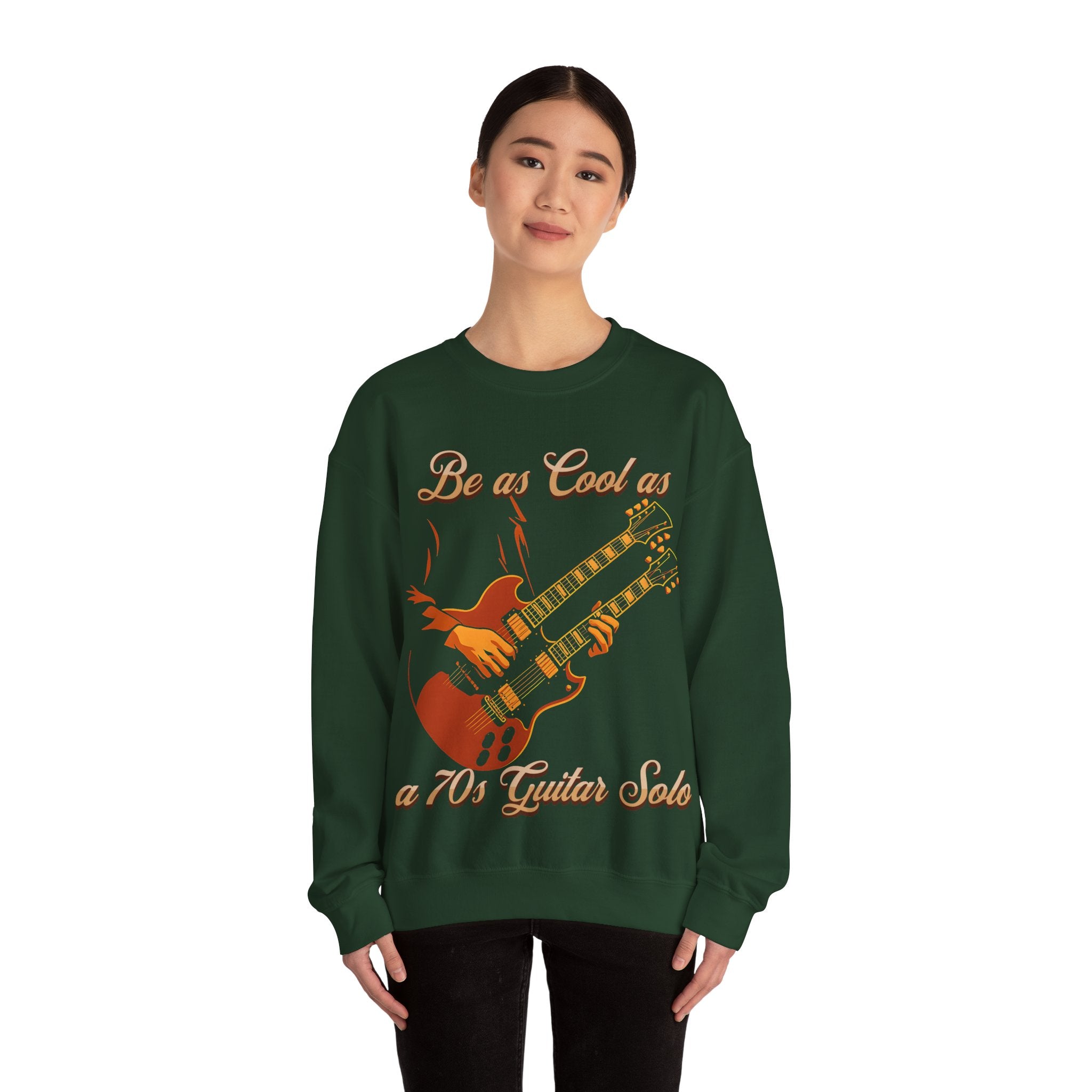 Vintage Guitar Solo Crewneck Sweatshirt | Be as Cool as a 70's Guitar Solo