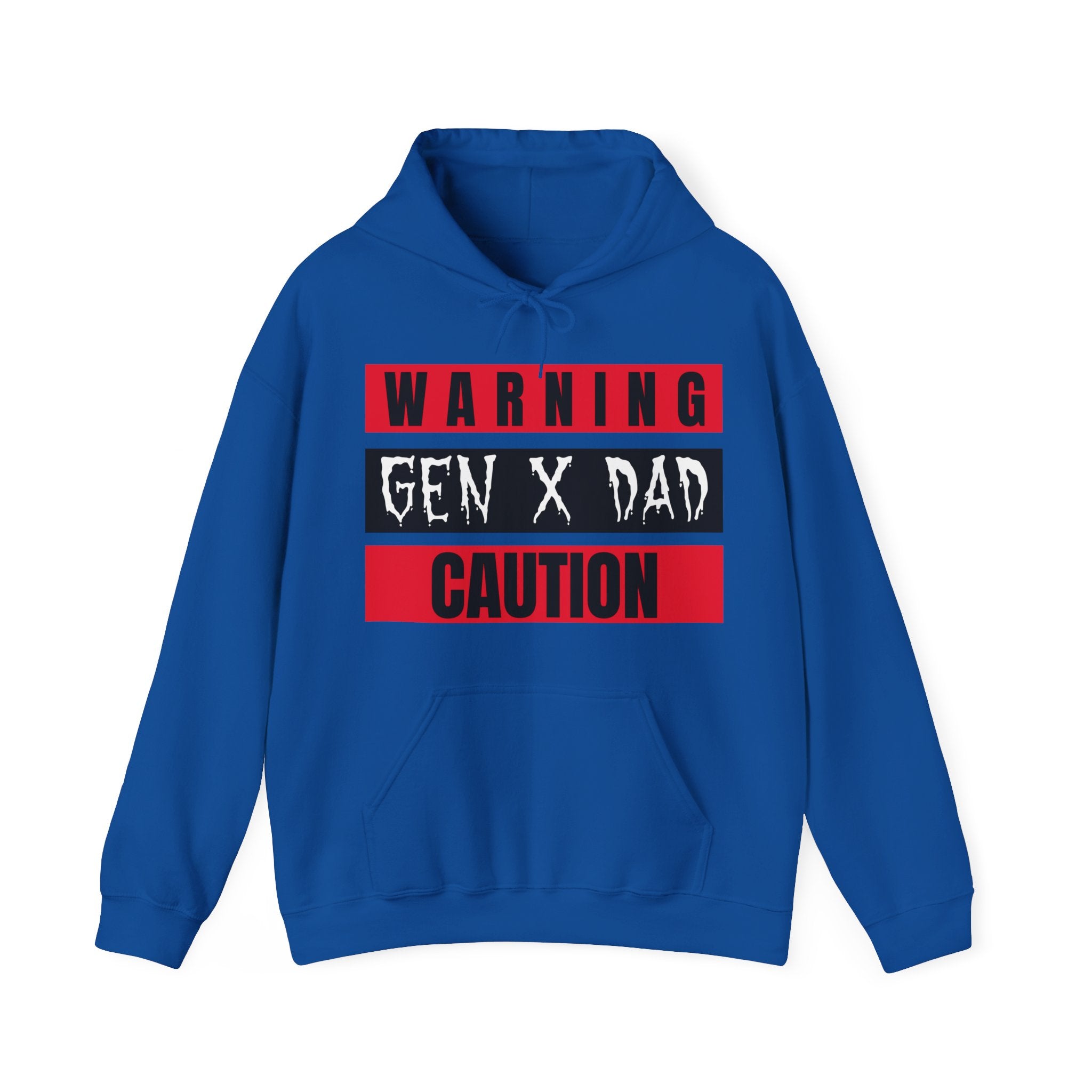 GEN X DAD Caution Hoodie, Funny Fathers Day Gift, Unisex Hoodie, Casual Weekend Wear, Dad Humour Apparel.