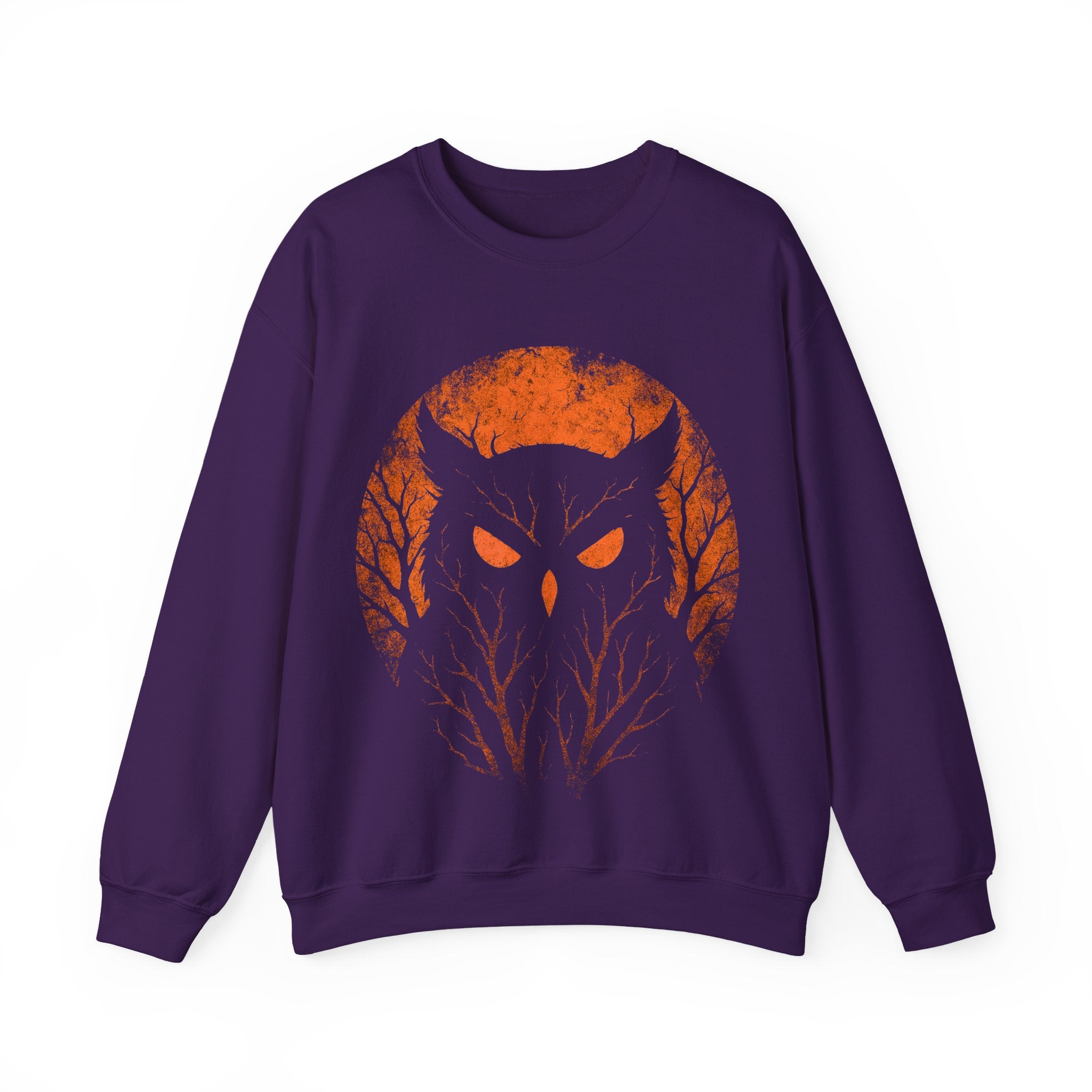 Mysterious Owl Crewneck Sweatshirt for Fall Celebrations