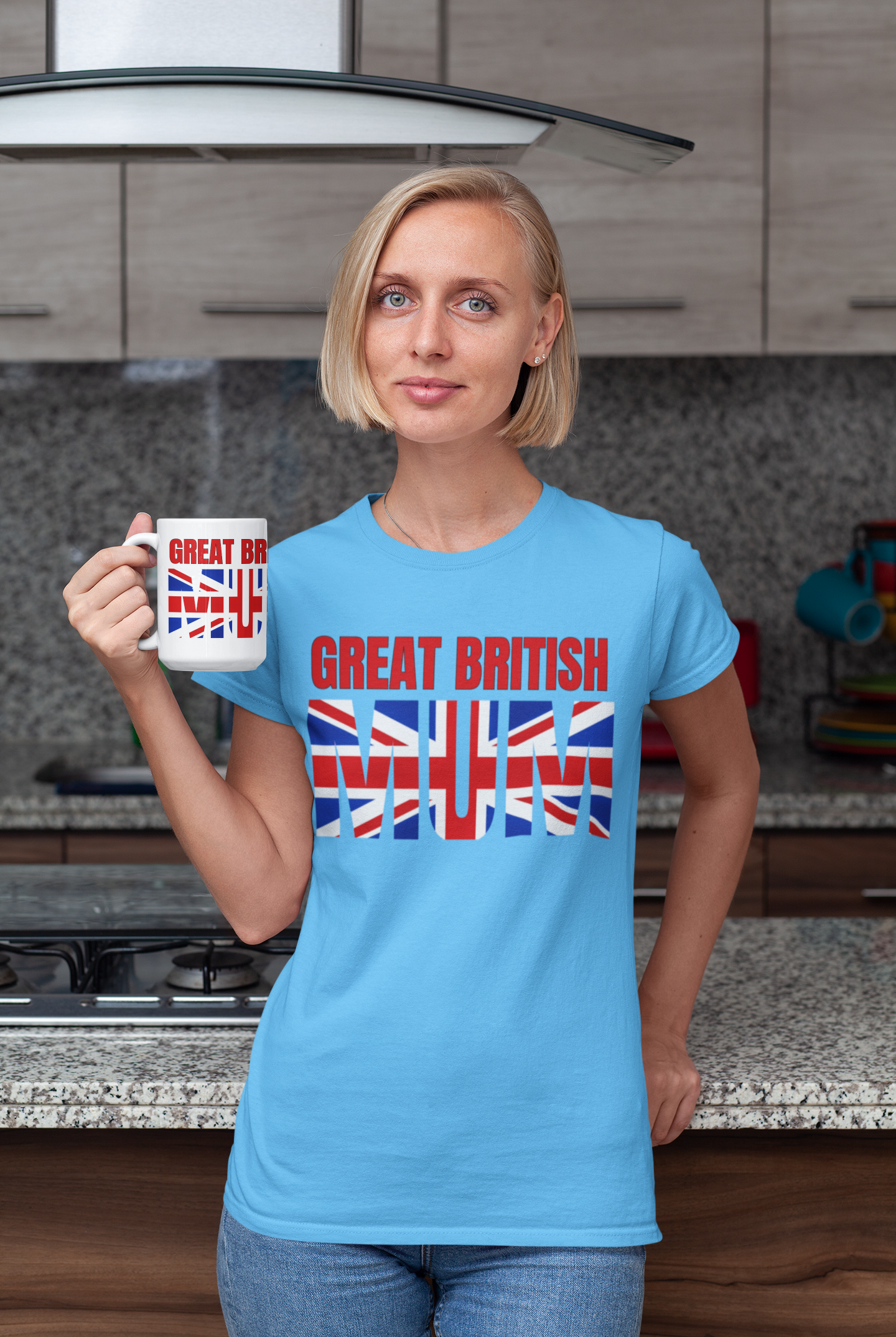 Great British Mum Tee - Unisex Heavy Cotton T-Shirt, Gift for Mother's Day, UK Pride Apparel, British Mum Gift, Casual Wear