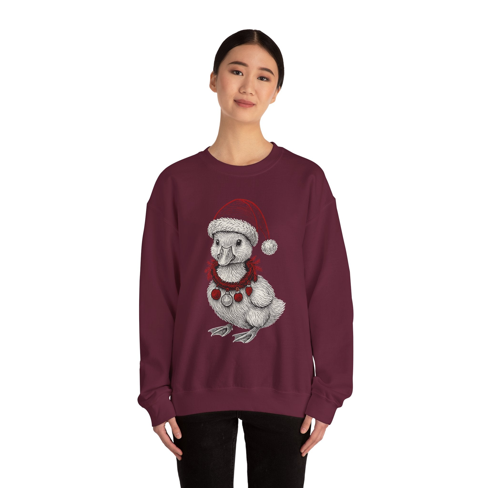 Festive Holiday Crewneck Sweatshirt, Cute Animal Sweater, Christmas Gift, Cozy Apparel, Unisex Fleece Top, Seasonal Fashion