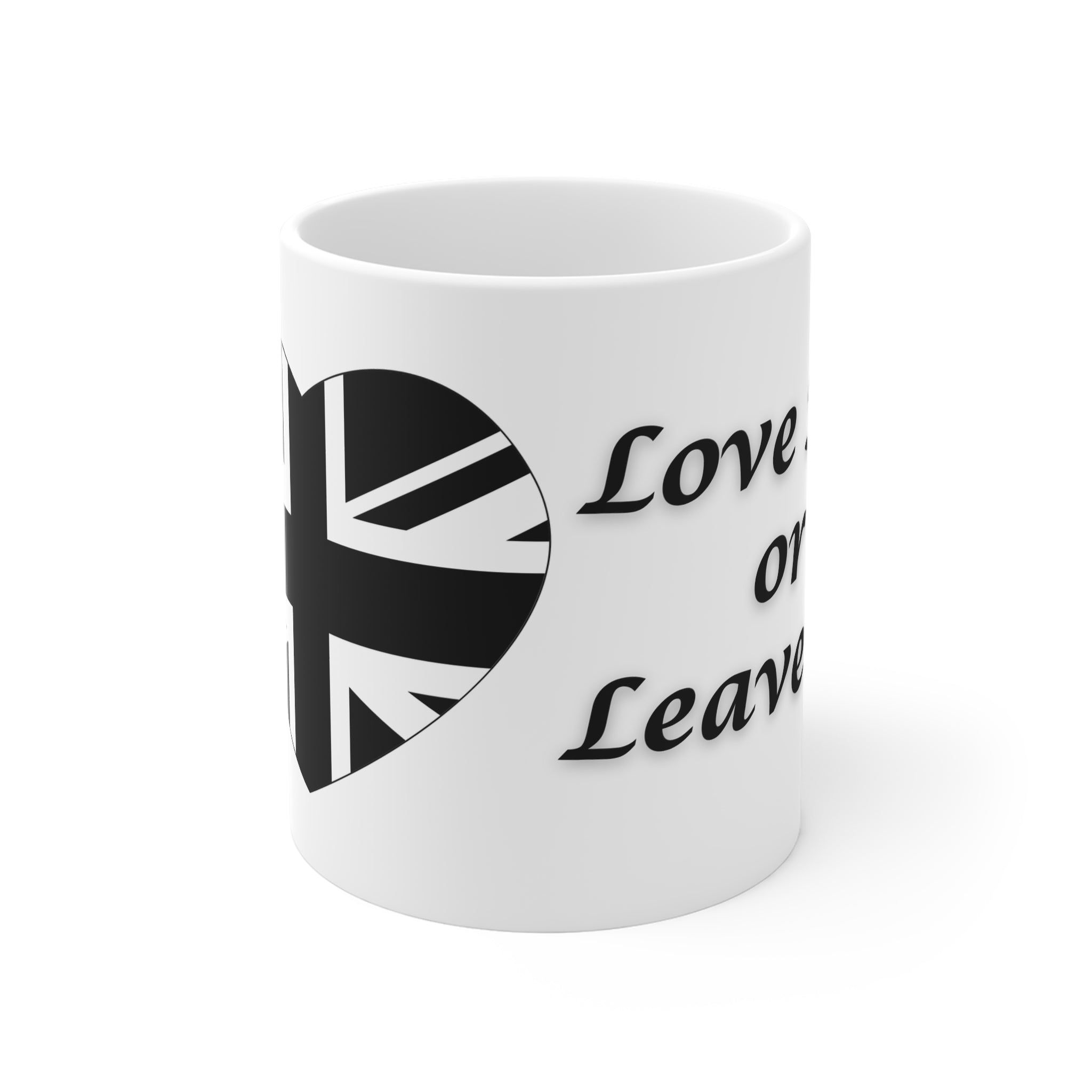 Love it or Leave it Mug, 11oz White Coffee Cup, British Flag Gift, Tea Lovers Present, Home Decor, Kitchenware